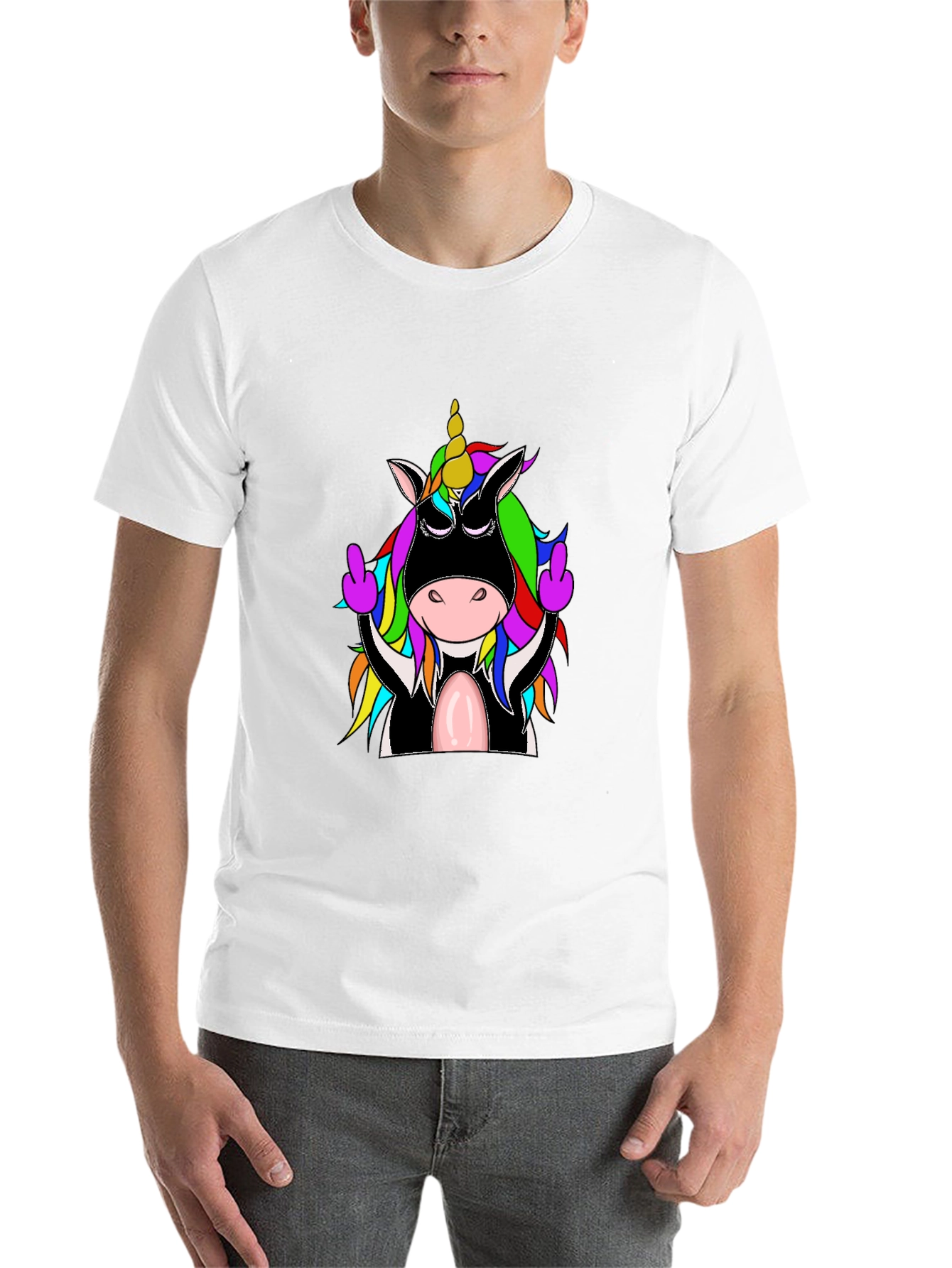 Black Rebellious Unicorn T-Shirt, Funny Graphic Tee view 14