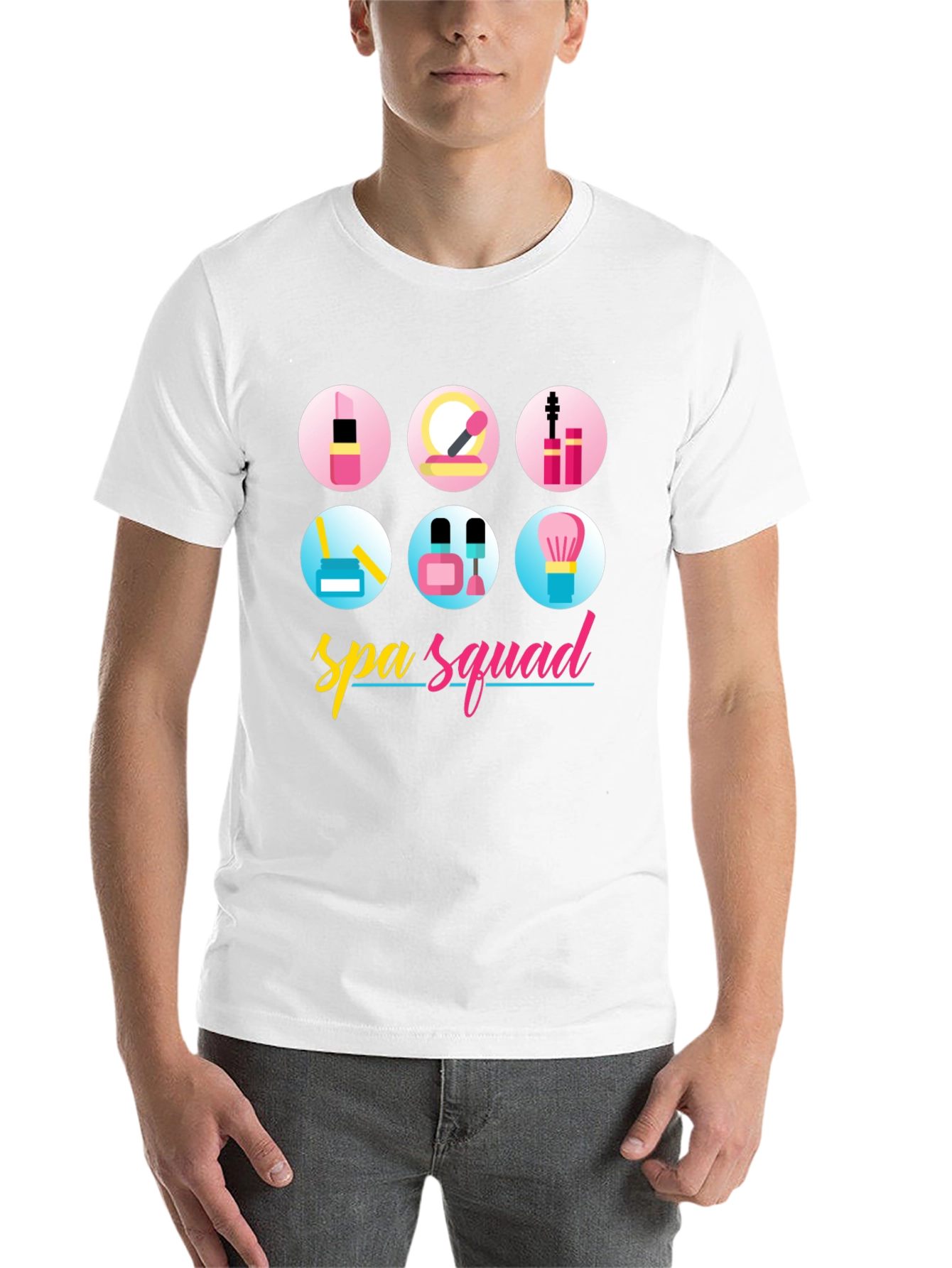Black Spa Squad Graphic T-Shirt - Black Cotton Tee view 14
