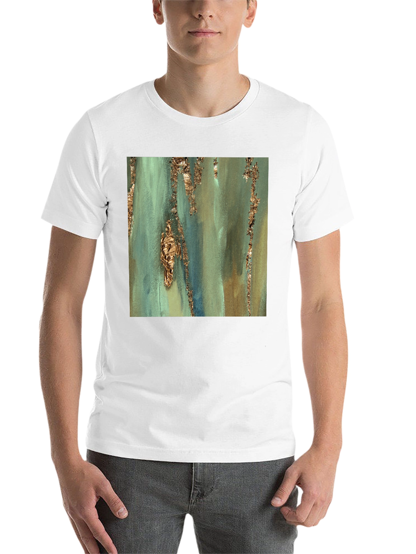 Black Abstract Art Print Tee - Stylish and Unique Design view 14