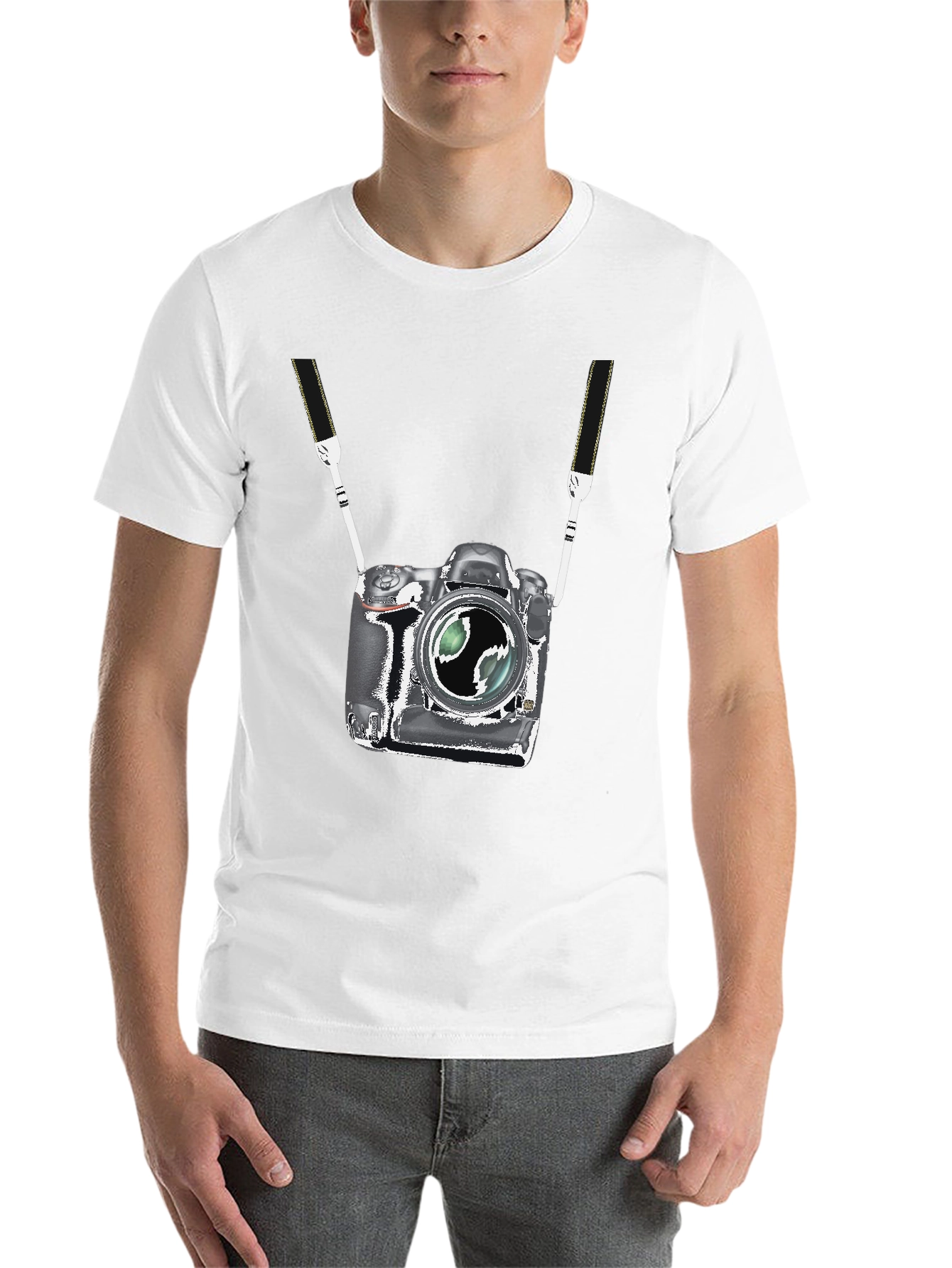 Black Novelty Camera Graphic T-Shirt view 14
