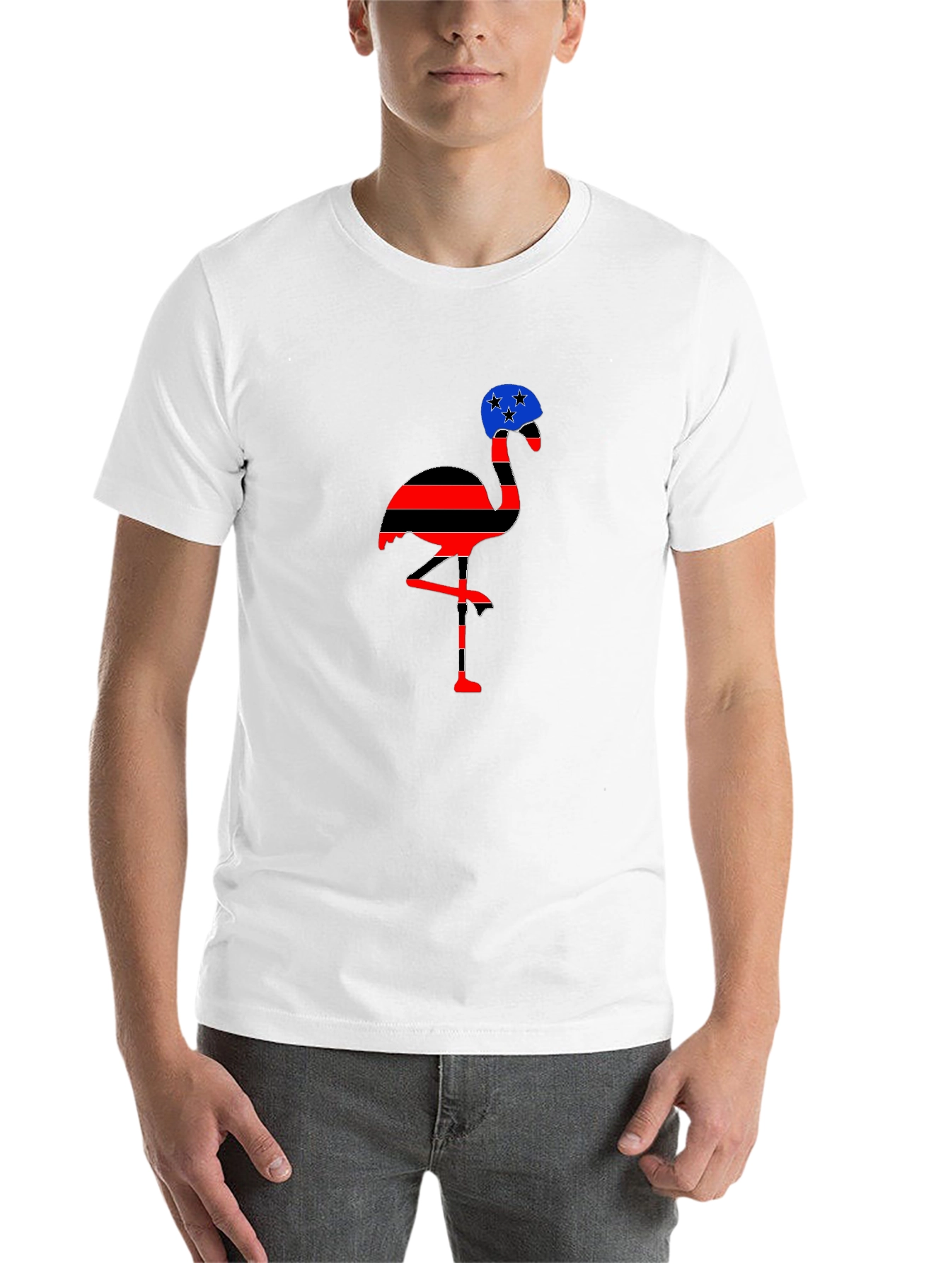Black Funky Flamingo Graphic T-Shirt view 14