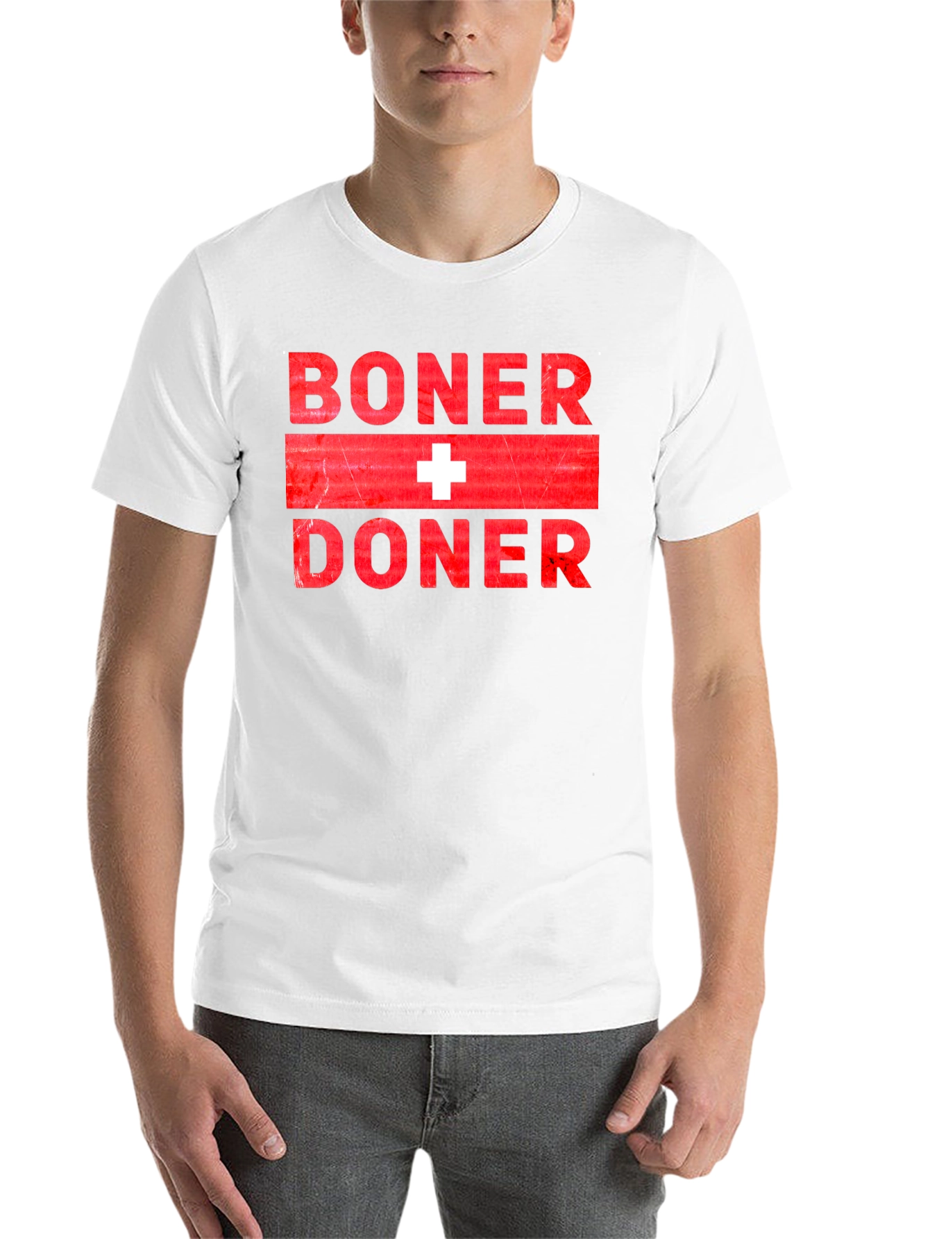 Black Boner + Doner Funny T-Shirt view 14