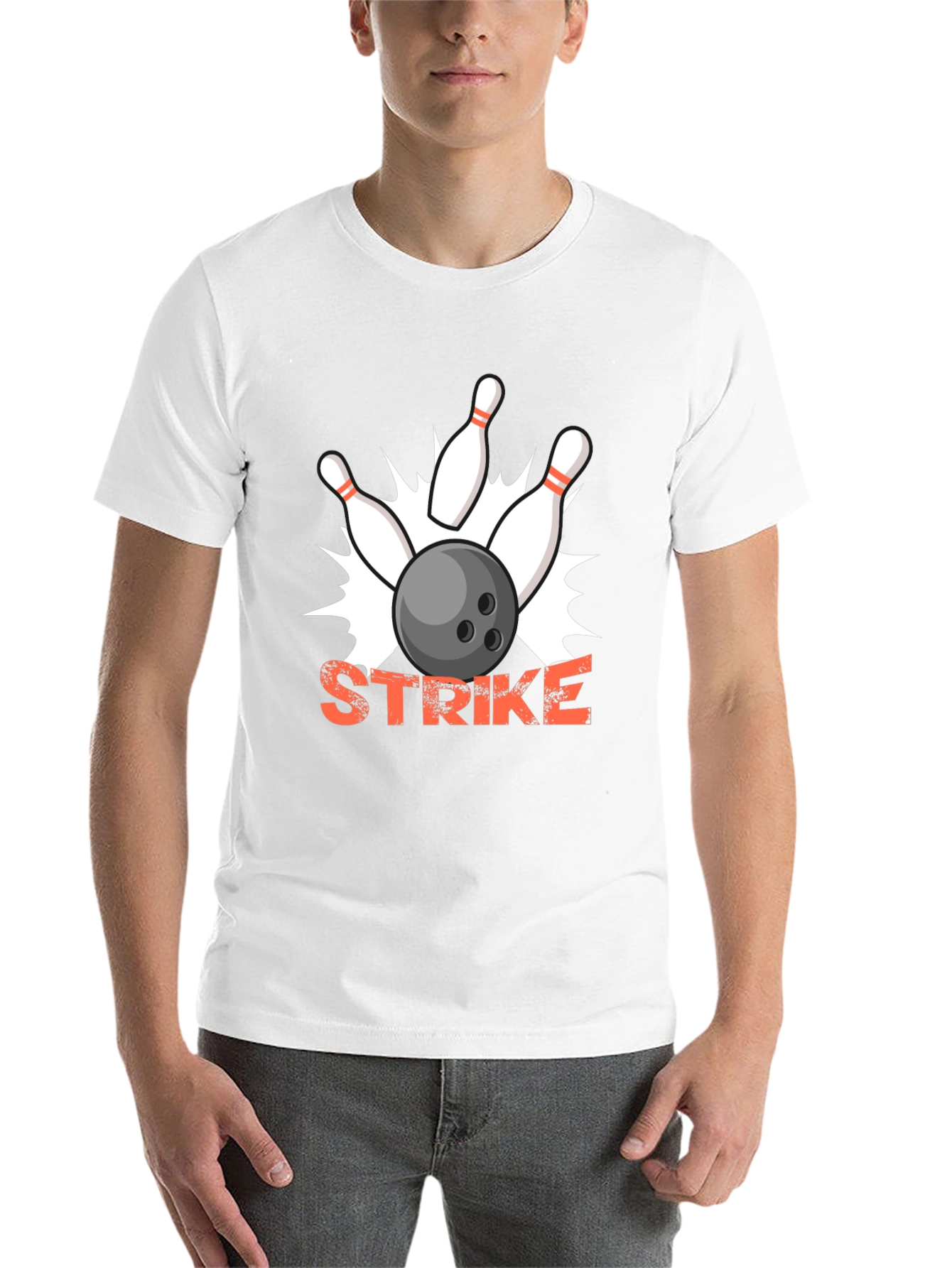 Black Strike Bowling T-Shirt - Fun & Unique Design view 14