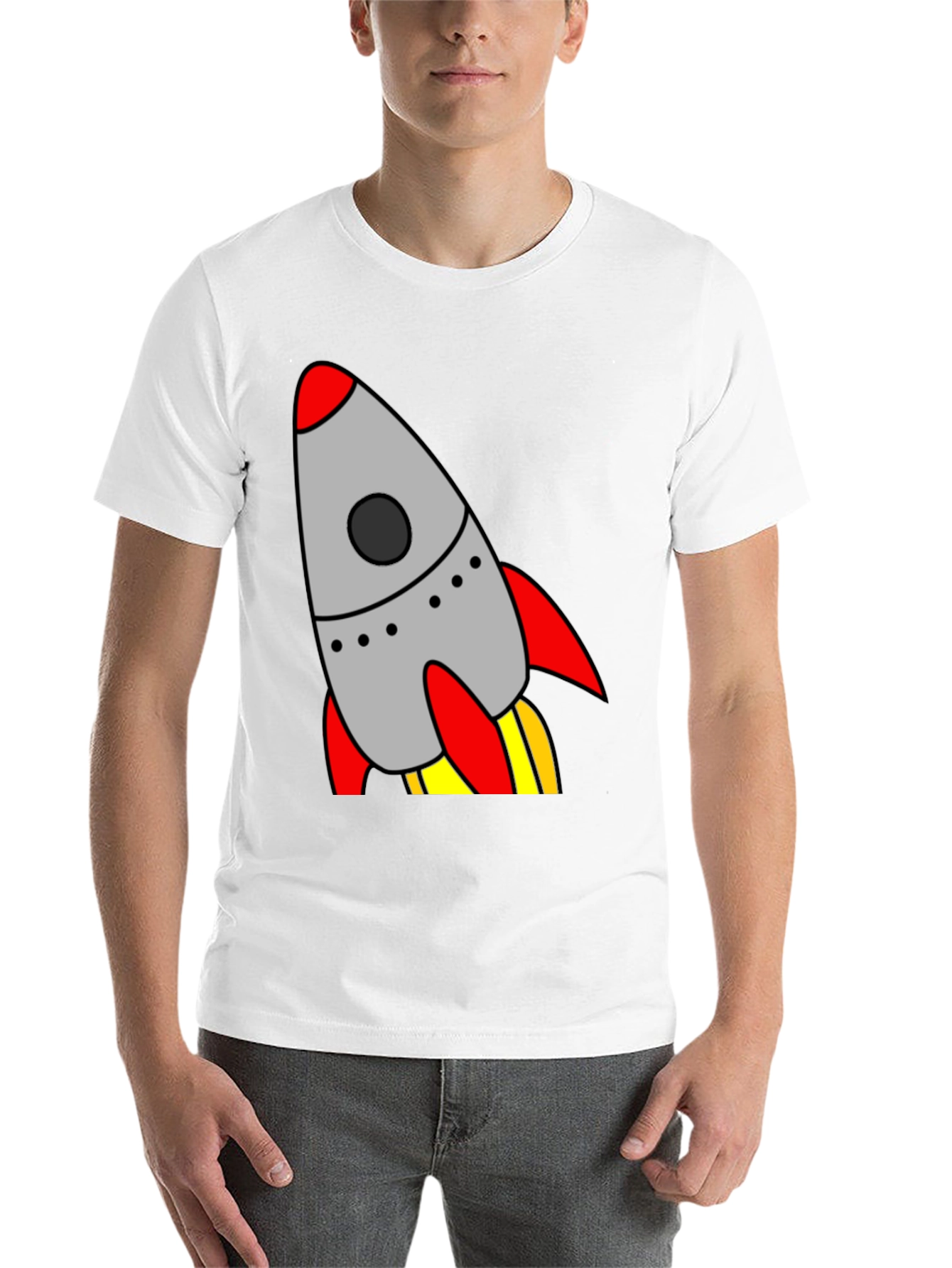 Black Rocket Launch T-Shirt - Cool Graphic Tee view 14