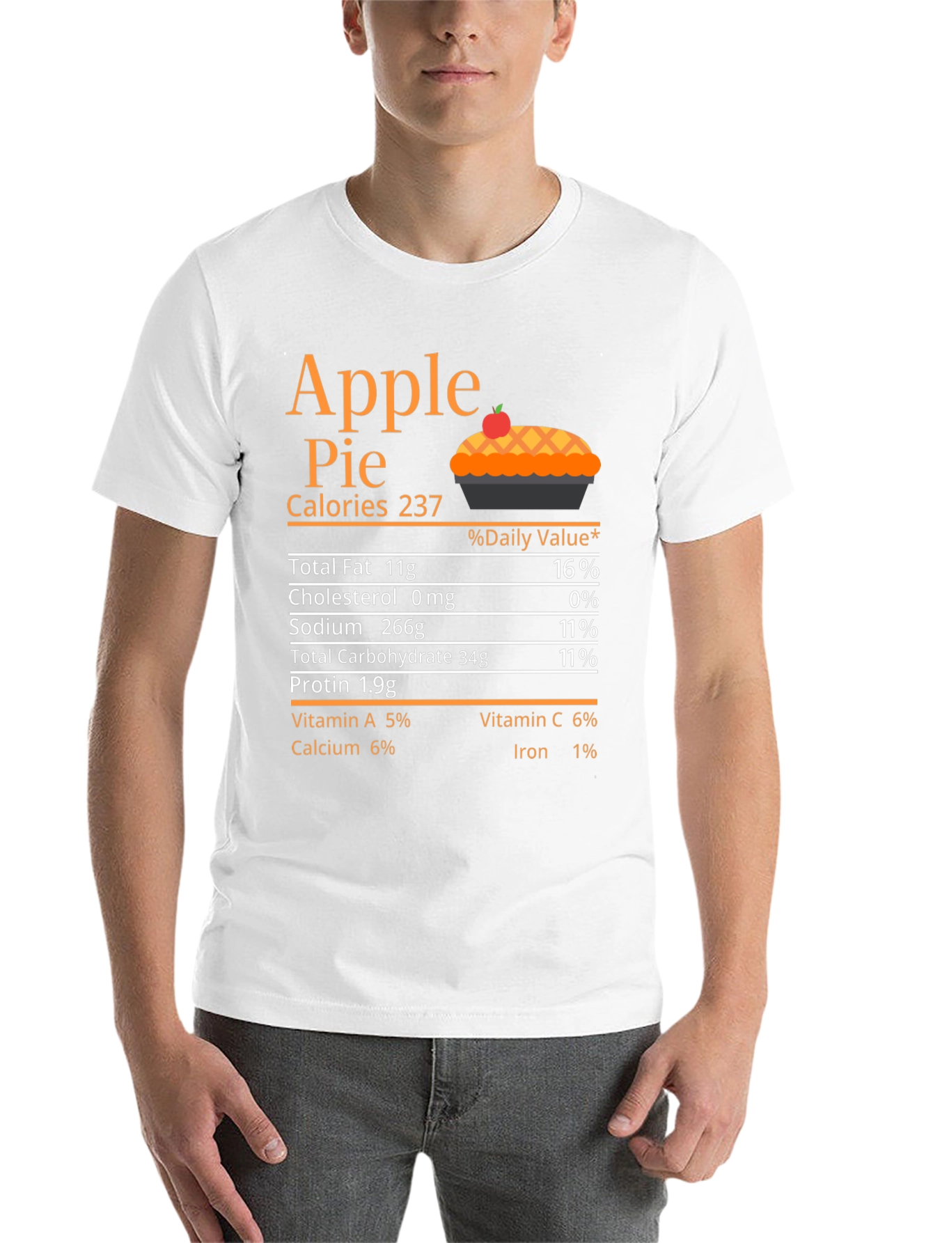 Black Apple Pie Nutrition Facts T-Shirt view 14