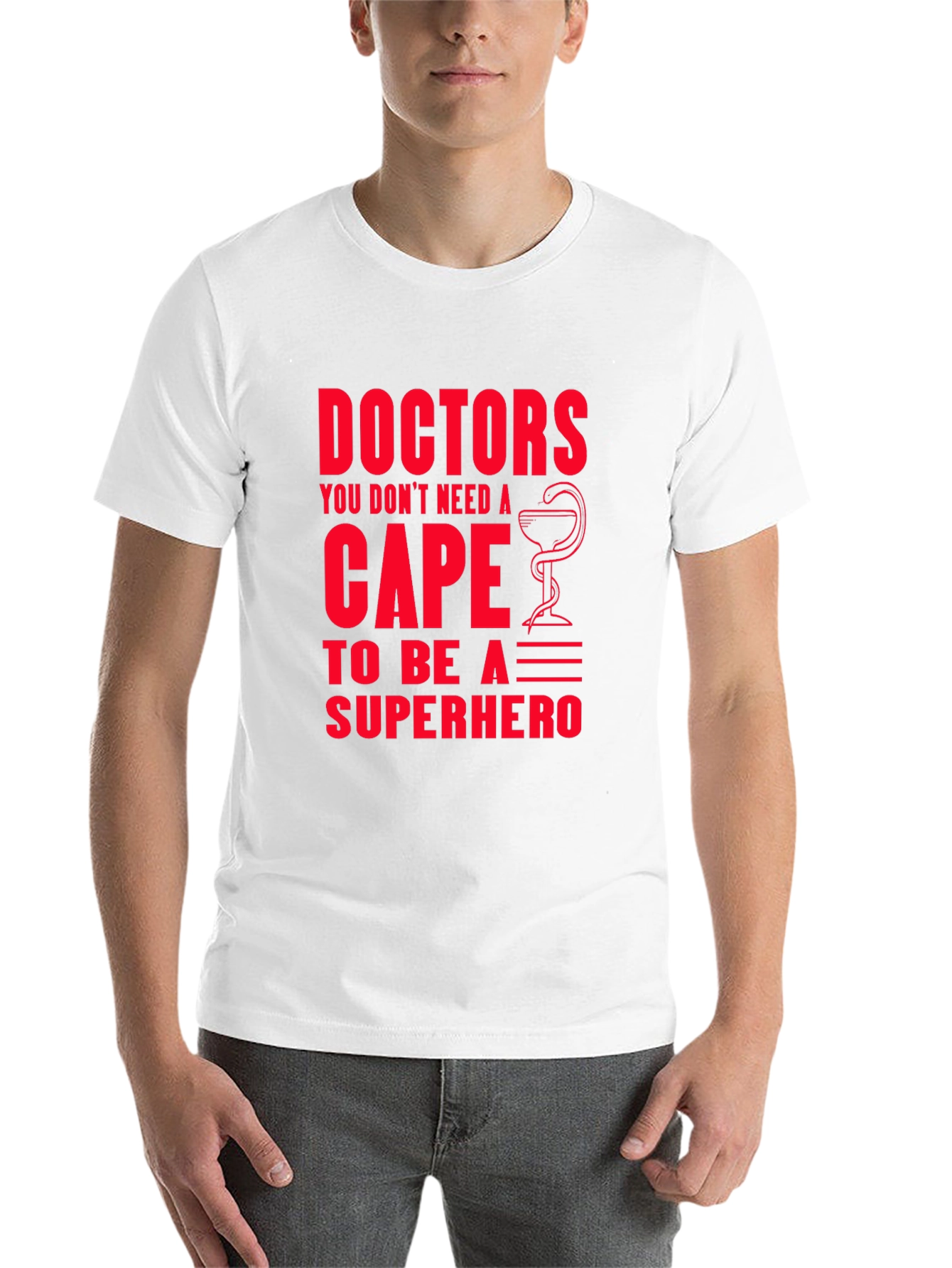 Black Doctors Superhero Graphic Tee - Black Cotton T-Shirt view 14