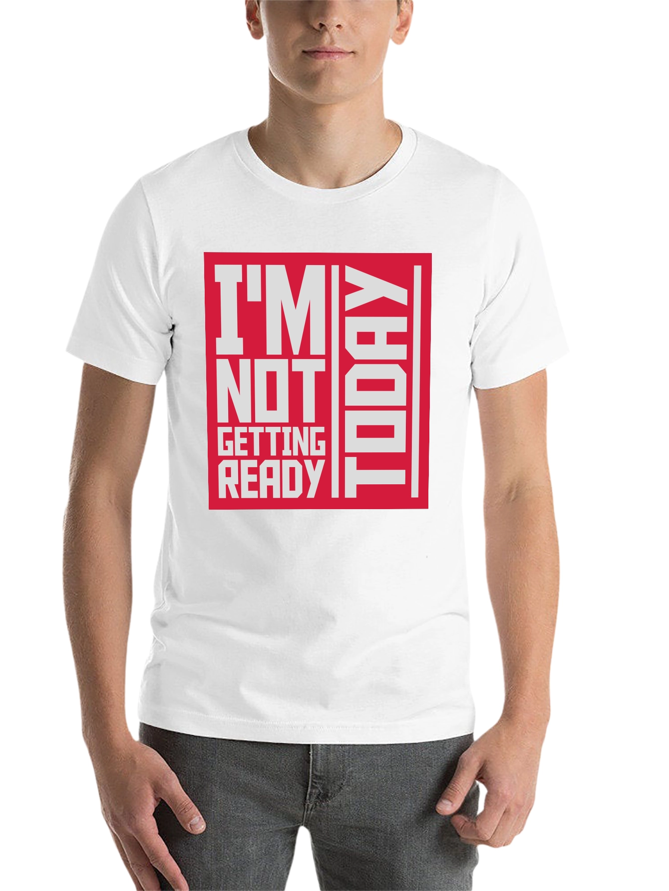 Black I'm Not Getting Ready Today Graphic T-Shirt view 14