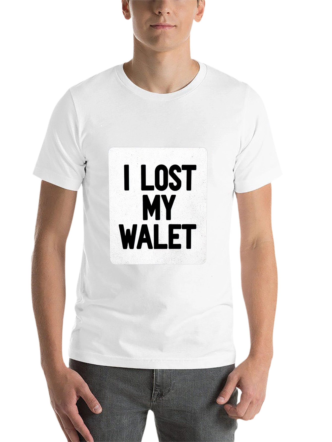 Black I LOST MY WALET Graphic T-Shirt - Black view 14