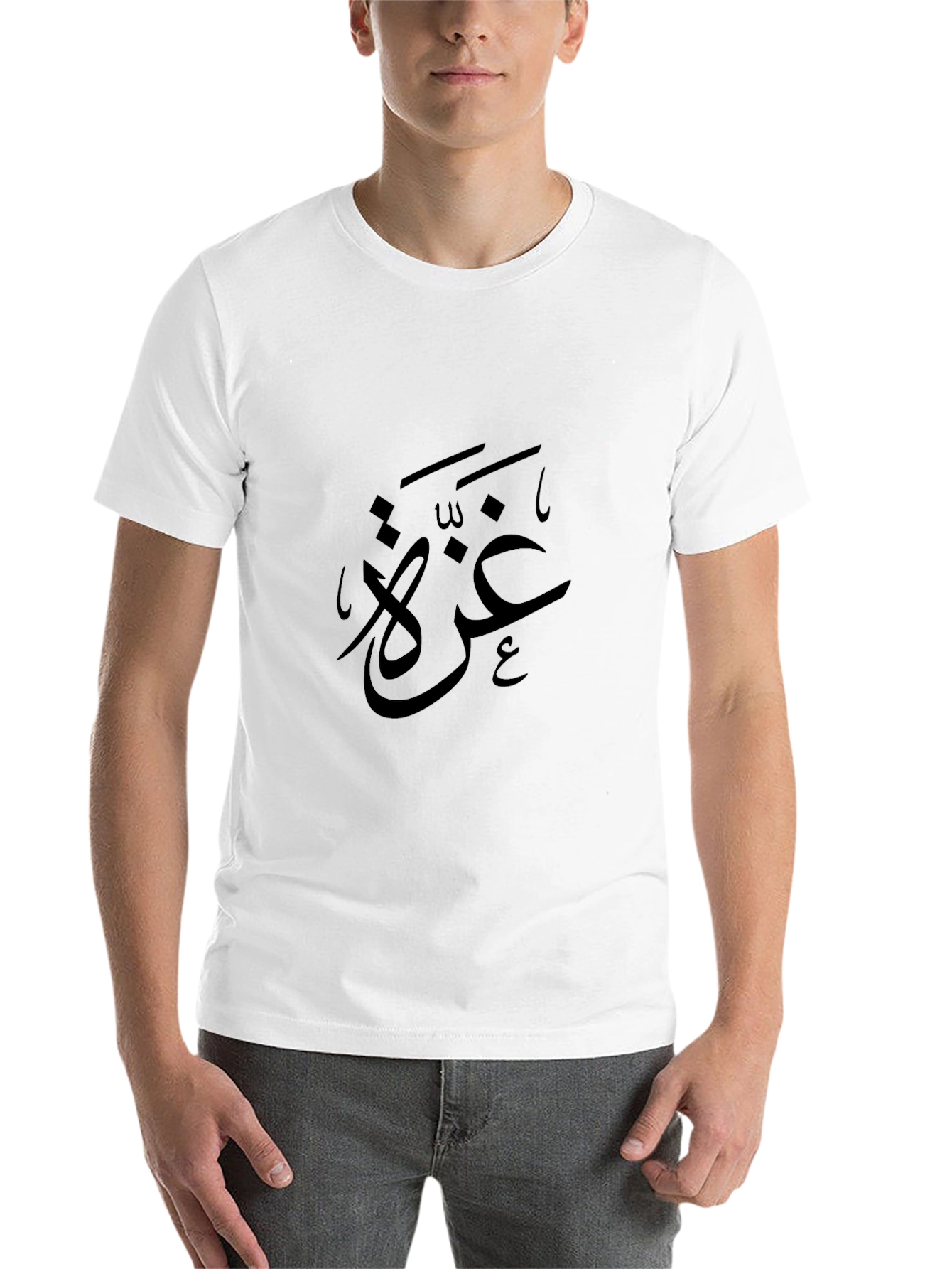Black Black T-Shirt with Arabic Calligraphy Design view 14