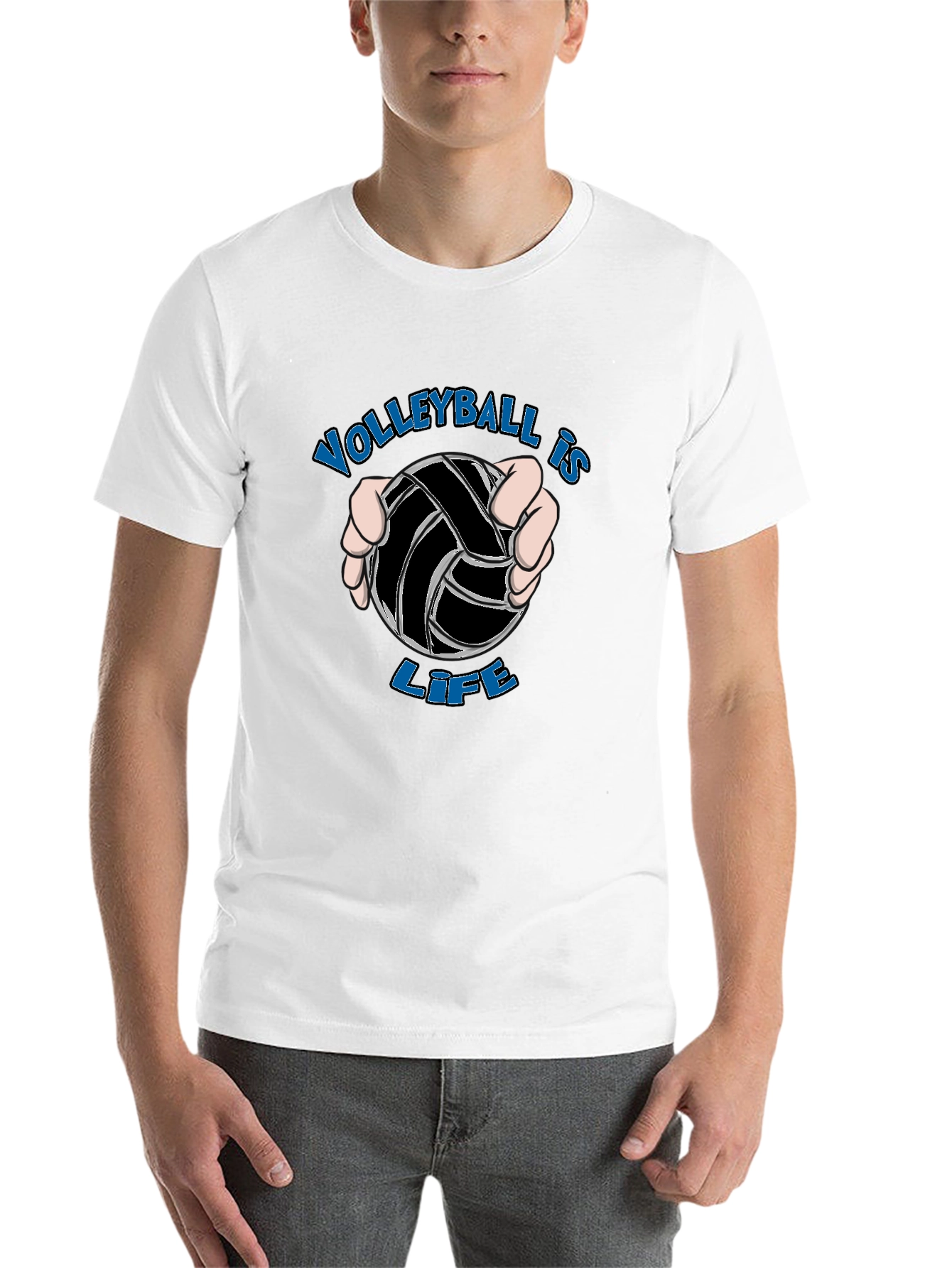 Black Volleyball is Life Graphic Tee view 14