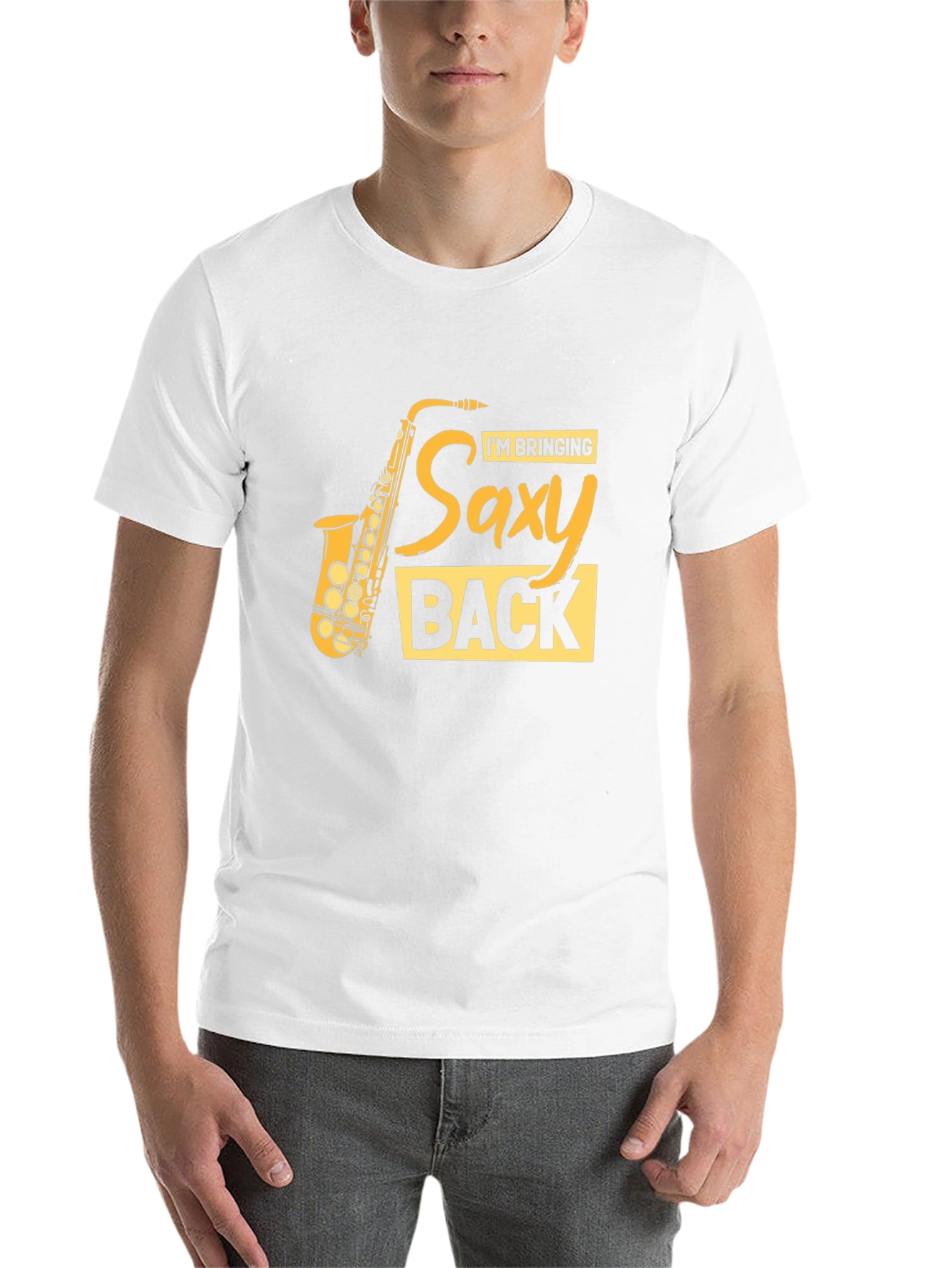 Black Saxy Back T-Shirt - Music Lover Tee view 14