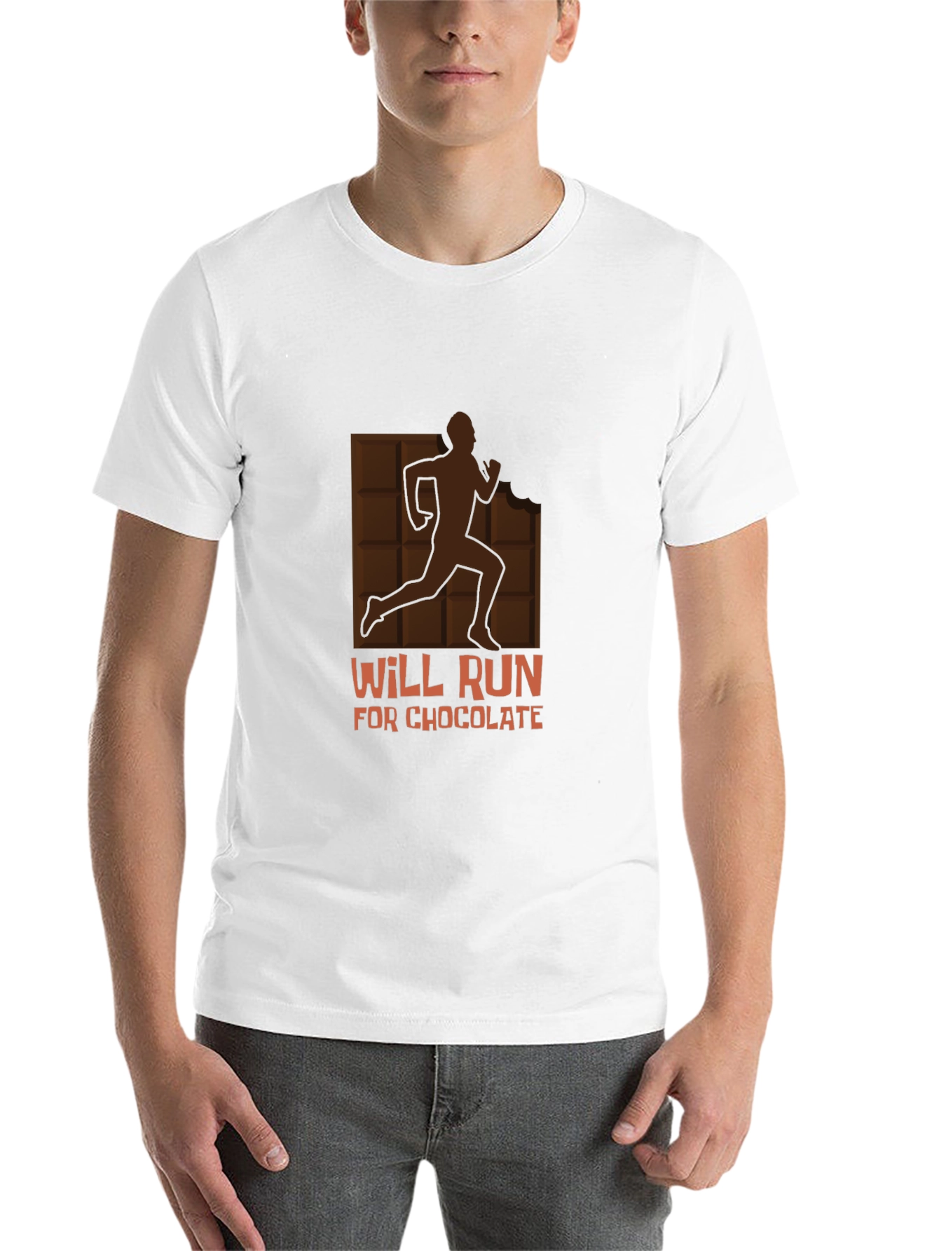 Black Will Run for Chocolate Graphic Tee - Black Cotton Shirt view 14