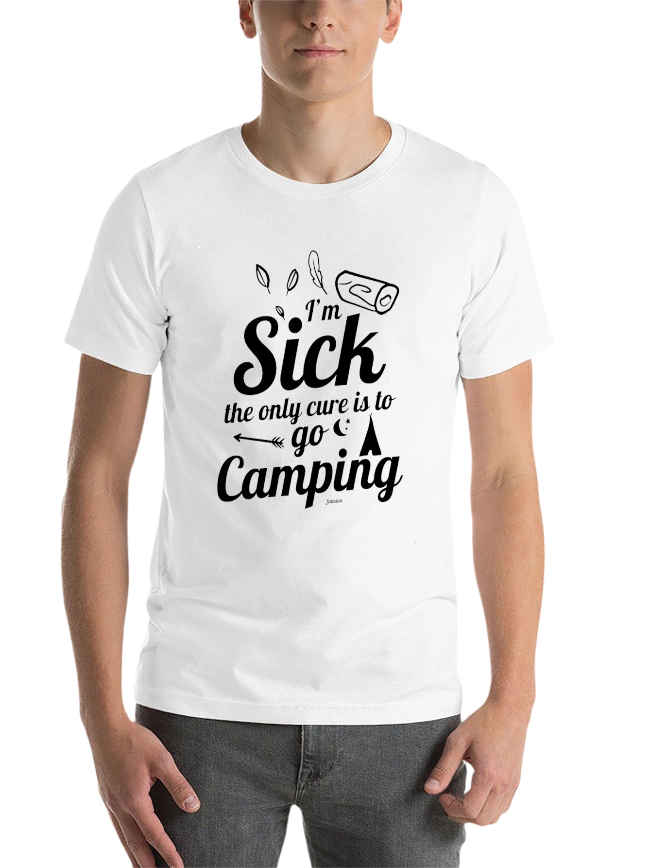 Black Camping Cure Tee: I'm Sick, Let's Camp! view 14