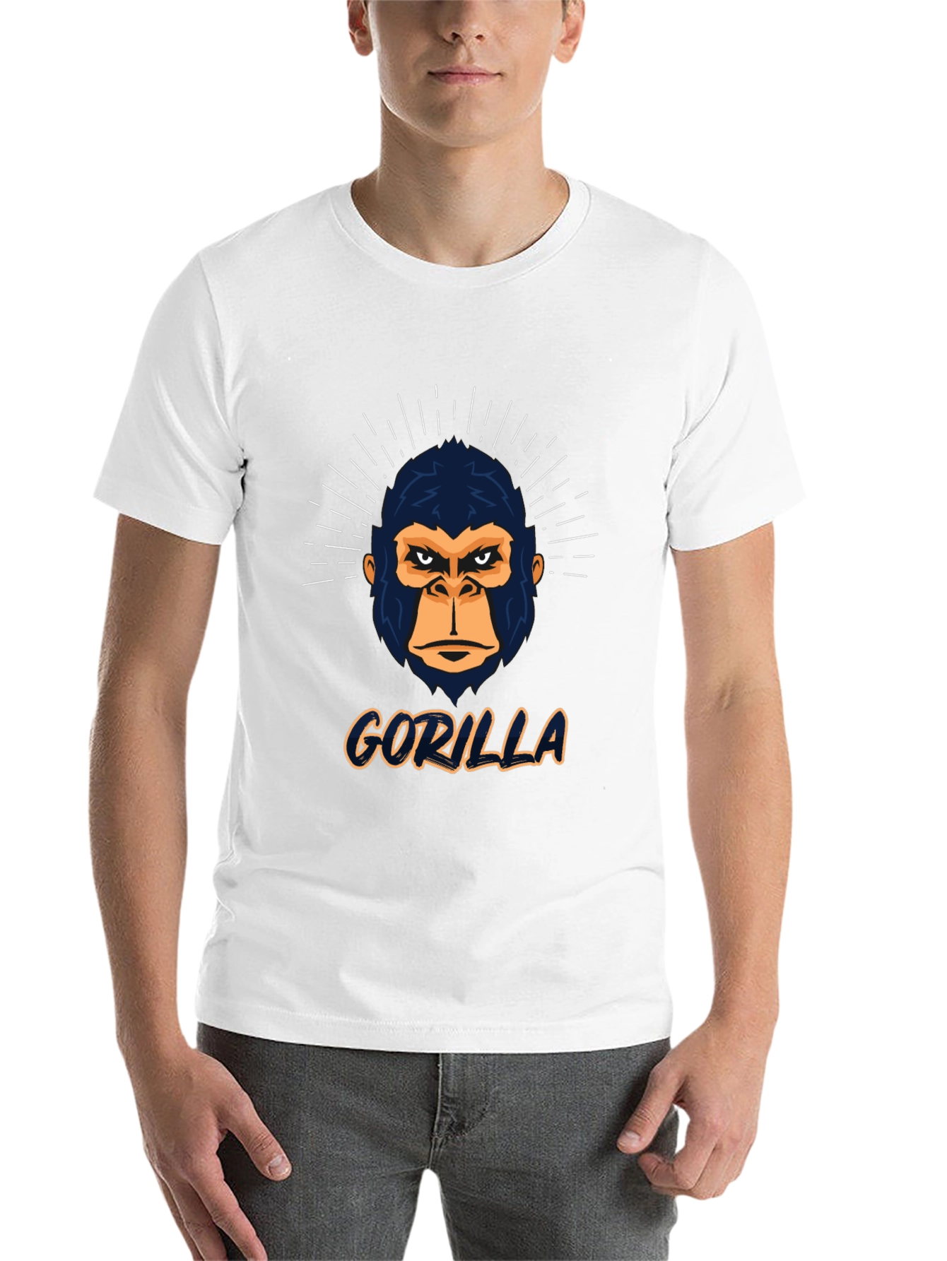 Black Gorilla Graphic Print Black T-Shirt view 14