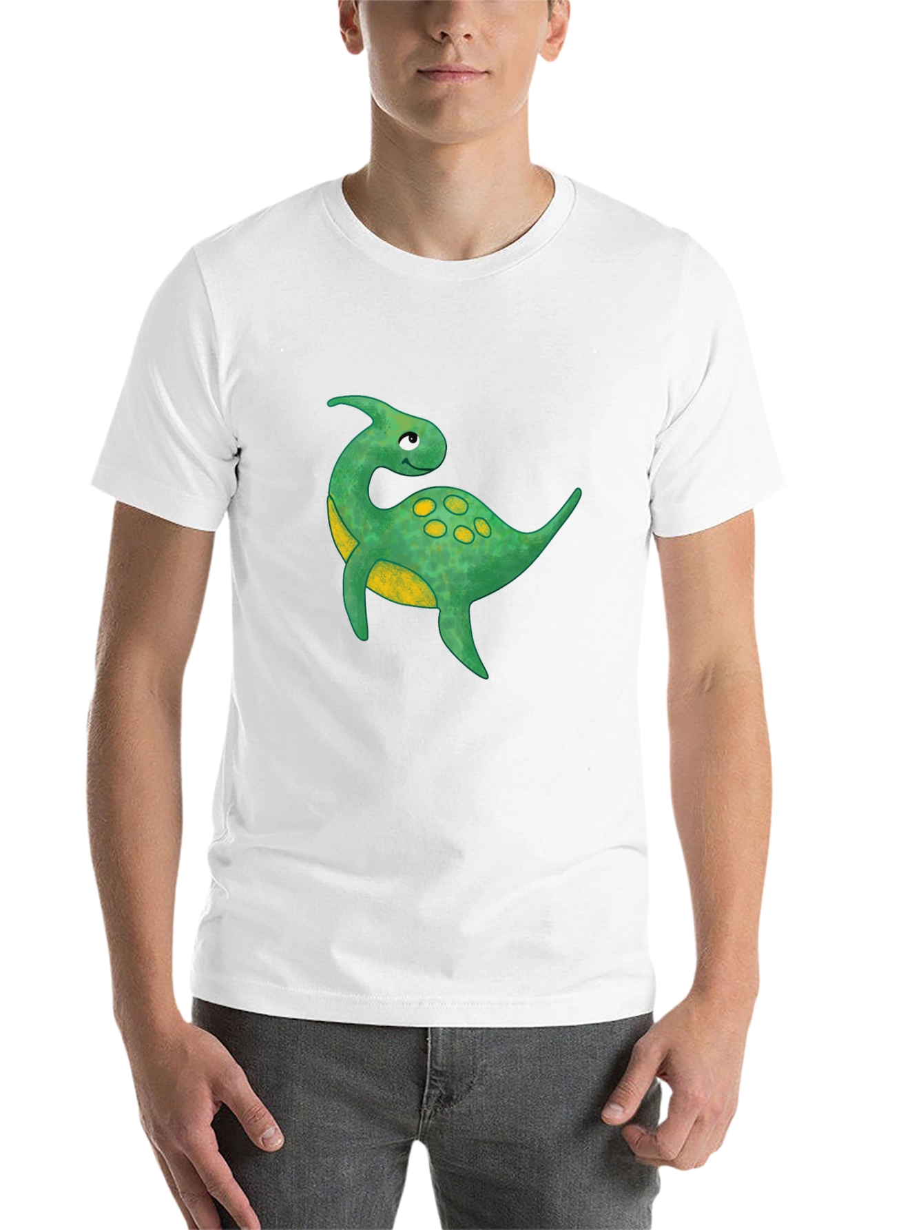 Black Dinosaur Graphic Tee - Quirky Black T-Shirt view 14