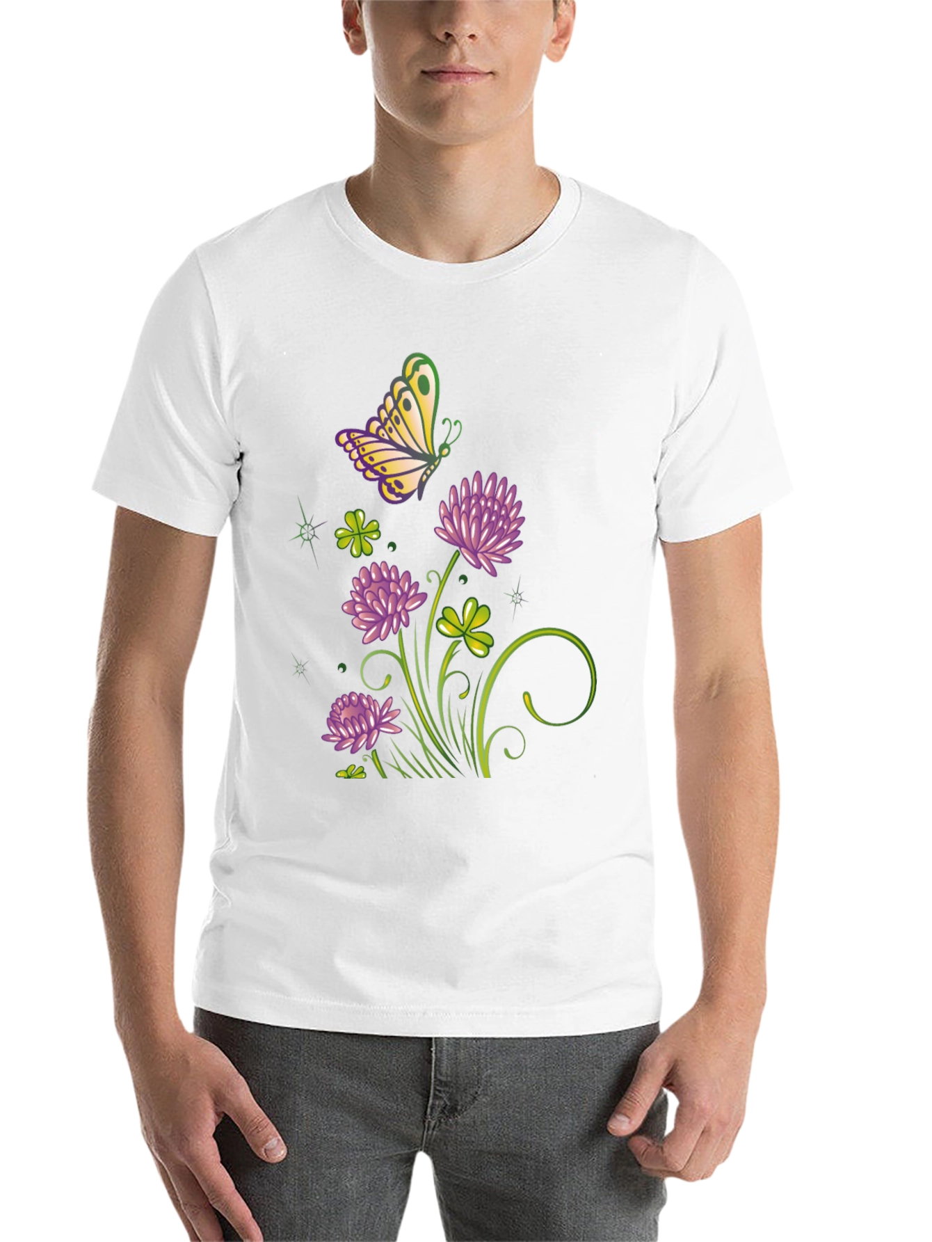 Black Clover & Butterfly Graphic Tee - Stylish & Unique view 14