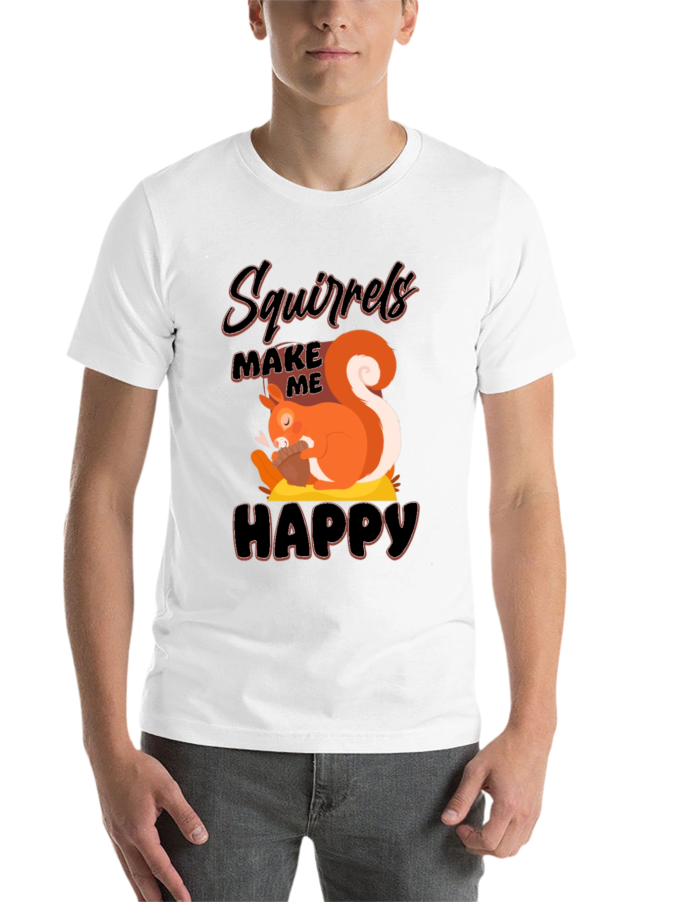 Black Squirrels Make Me Happy T-Shirt view 14