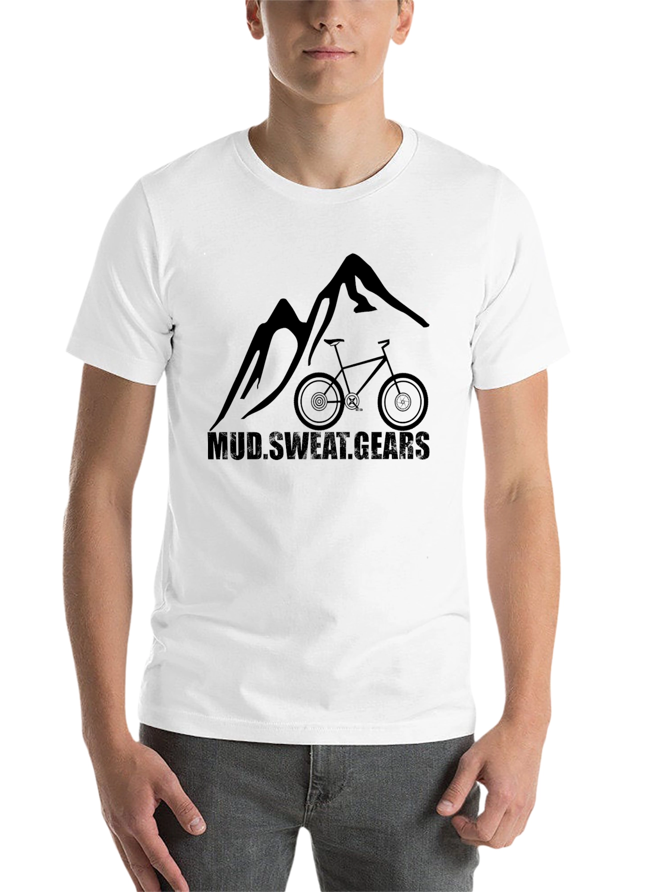 Black Mountain Biking T-Shirt - Mud Sweat Gears Black Tee view 14