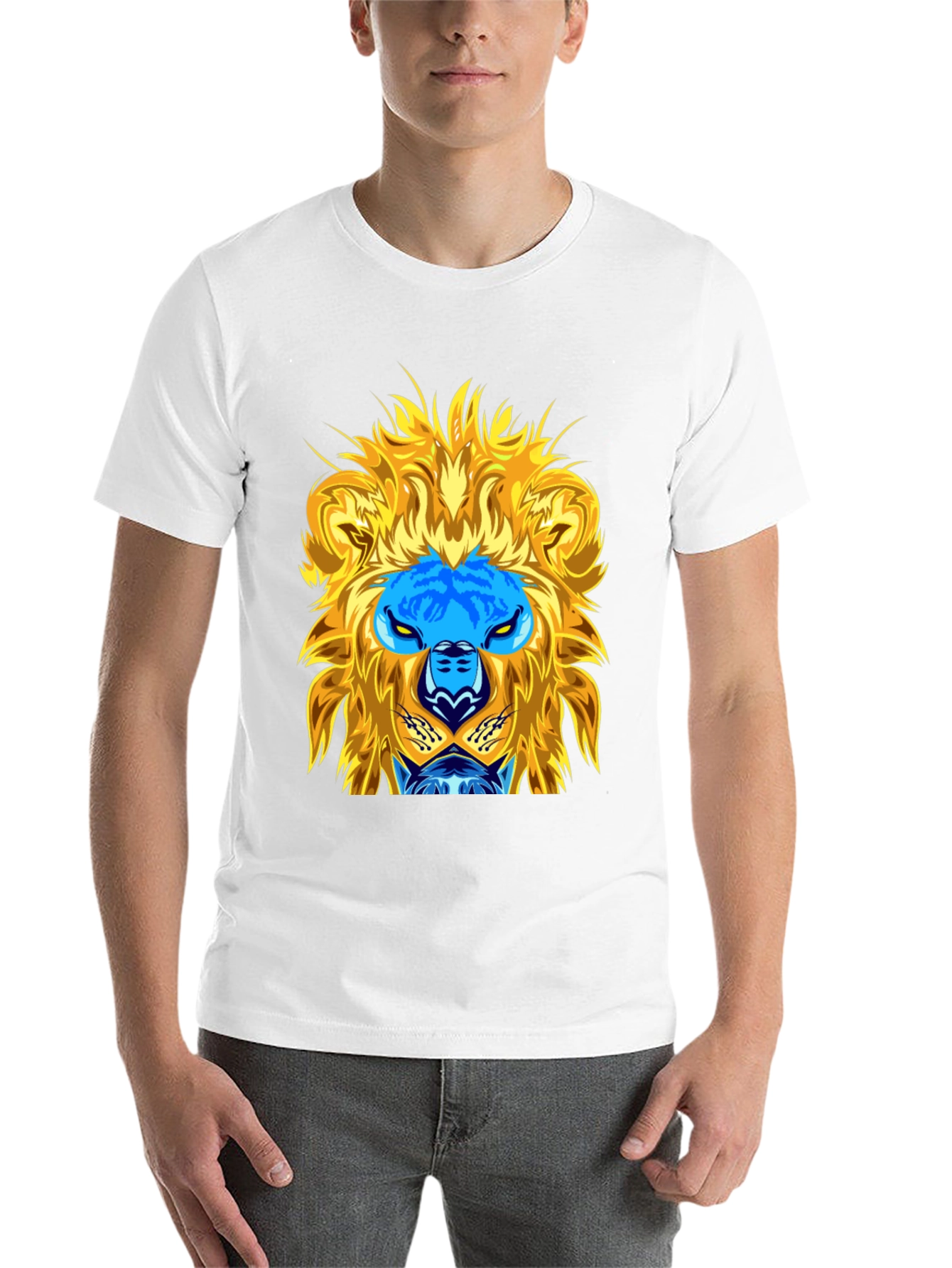 Black Lion Graphic Tee - Black Cotton Blend view 14