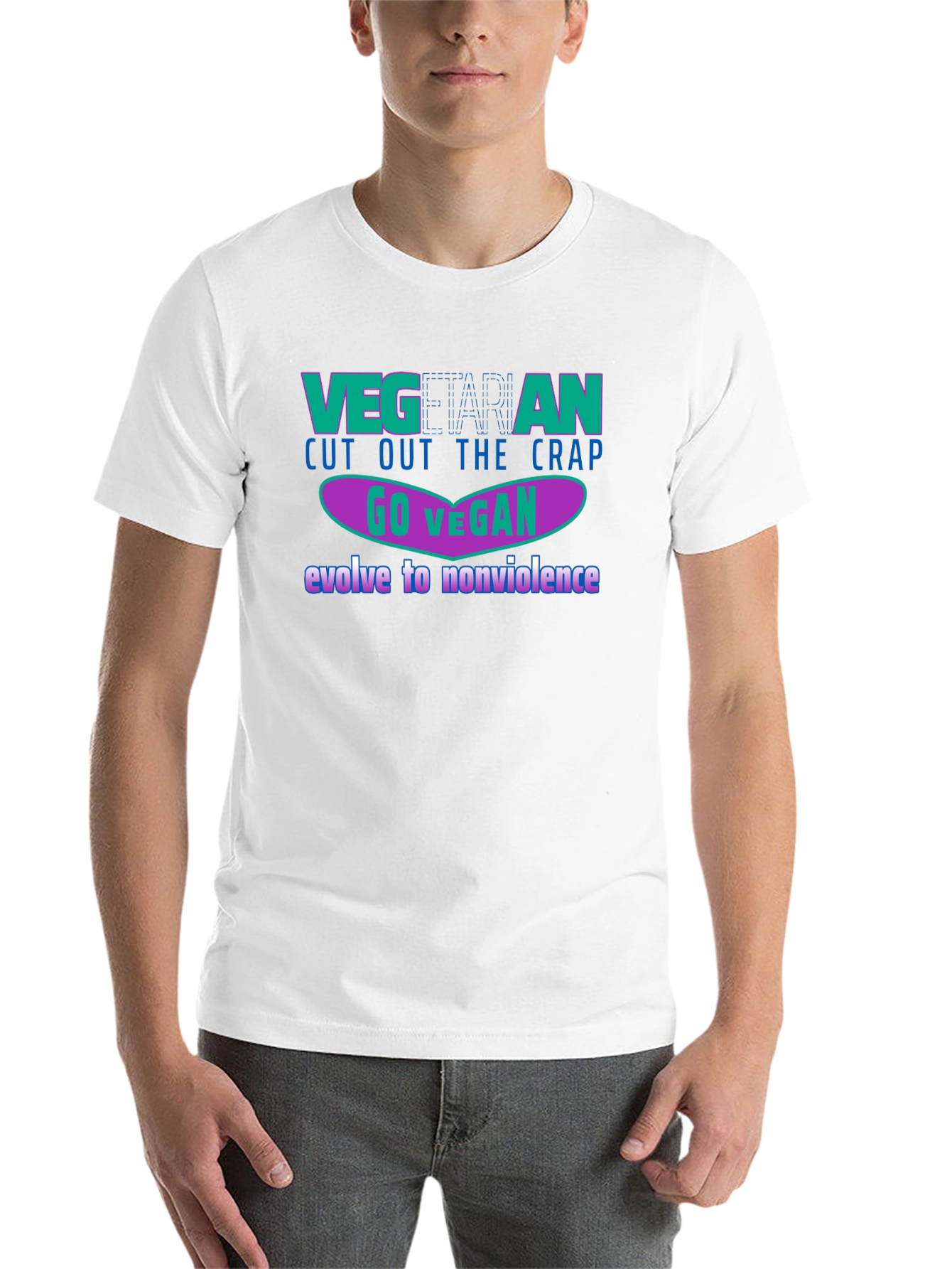 Black Vegan Lifestyle Graphic T-Shirt view 14