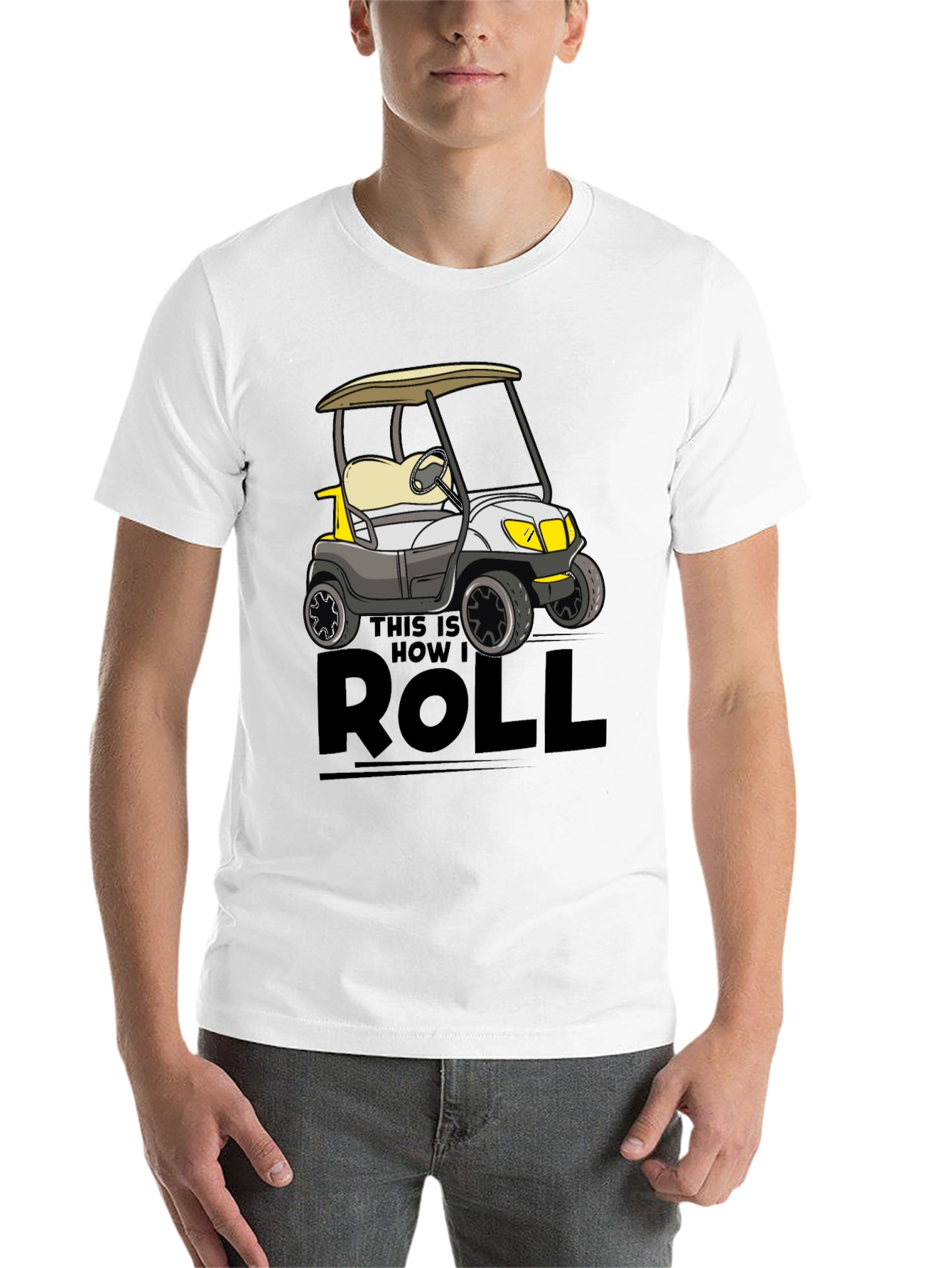 Black Golf Cart T-Shirt - This Is How I Roll view 14
