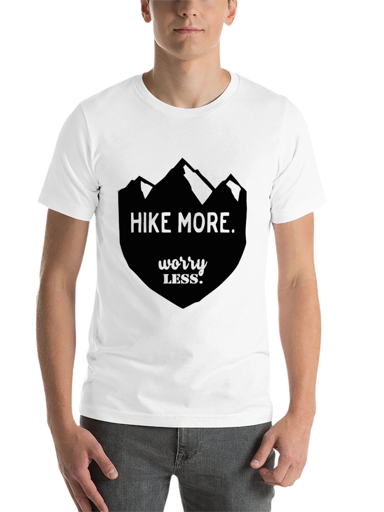 Black Hike More Worry Less Black Graphic Tee view 14