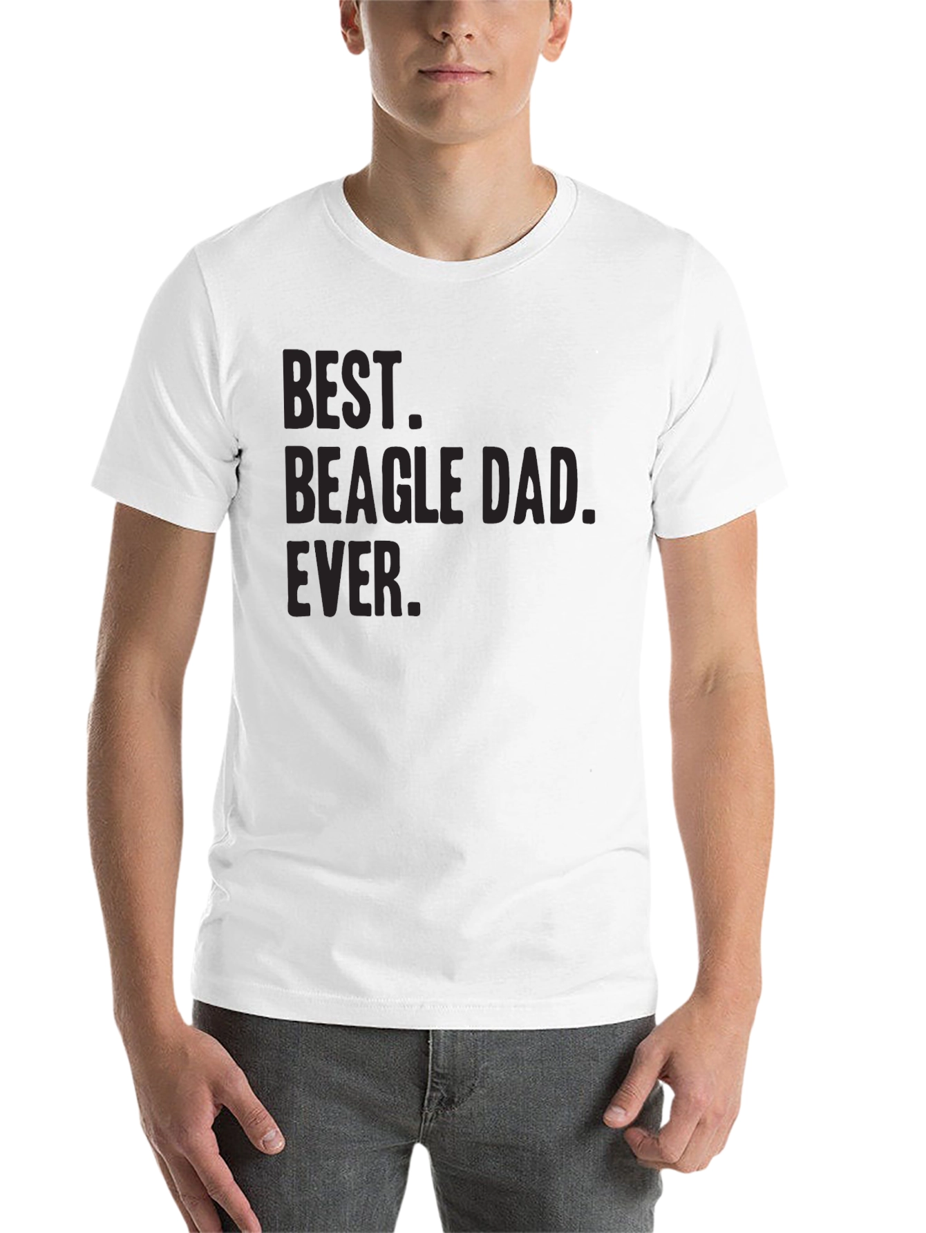 Black Best Beagle Dad Ever Graphic Tee - Men's Black T-Shirt view 14