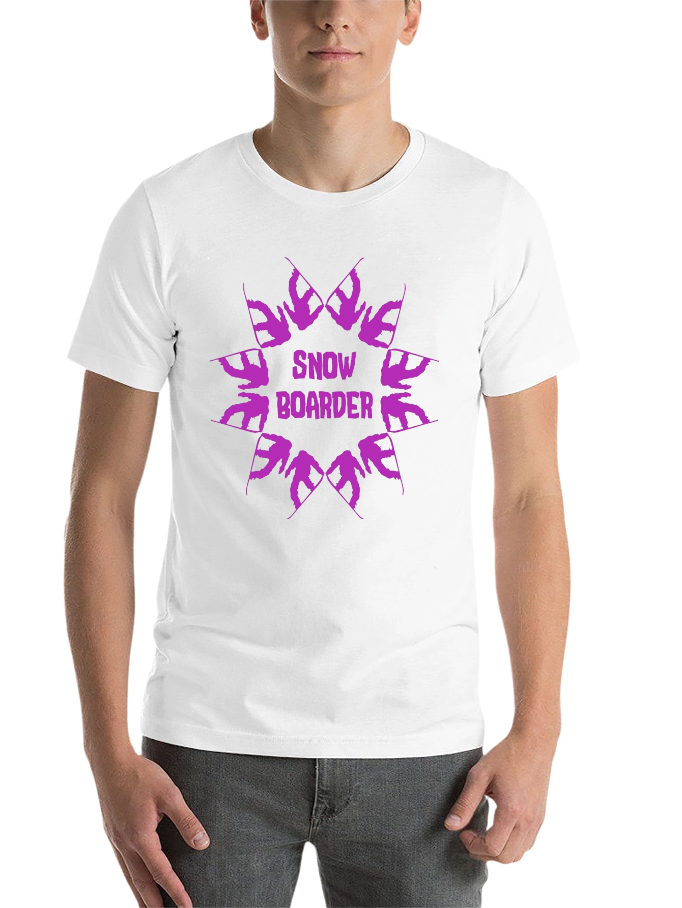 Black Snowboarder Graphic Tee - Cool Winter Sports Design view 14