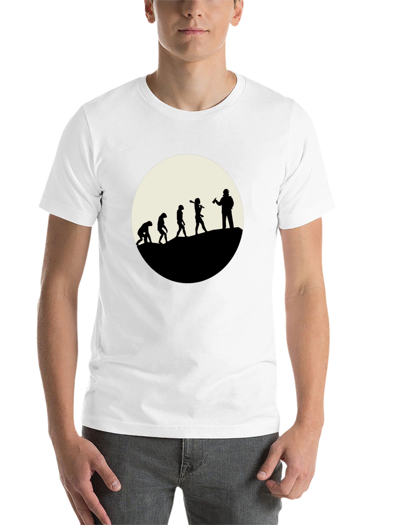 Black Evolution of the Beer Drinker - Black T-Shirt view 14