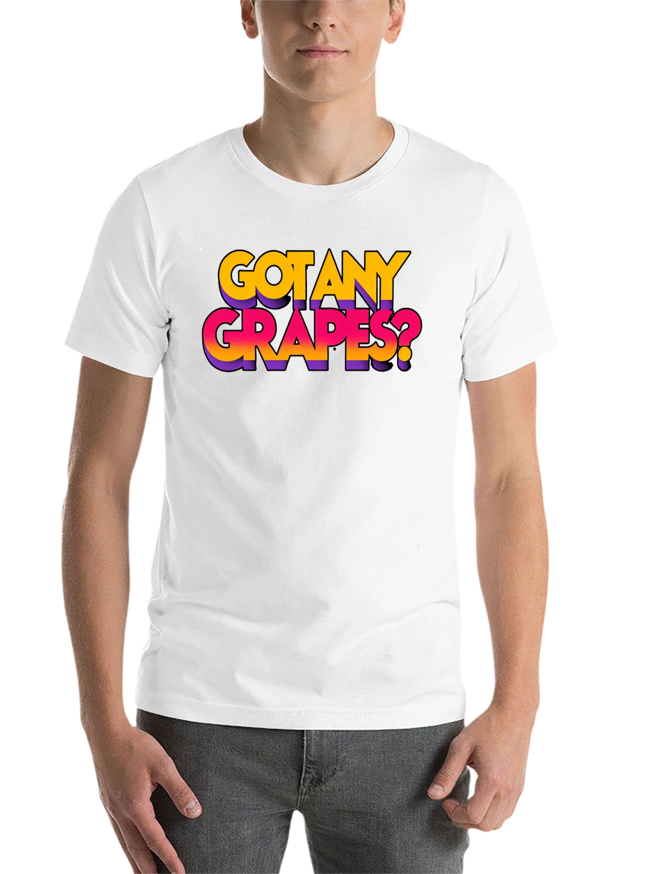 Black Got Any Grapes? Black Graphic T-Shirt view 14