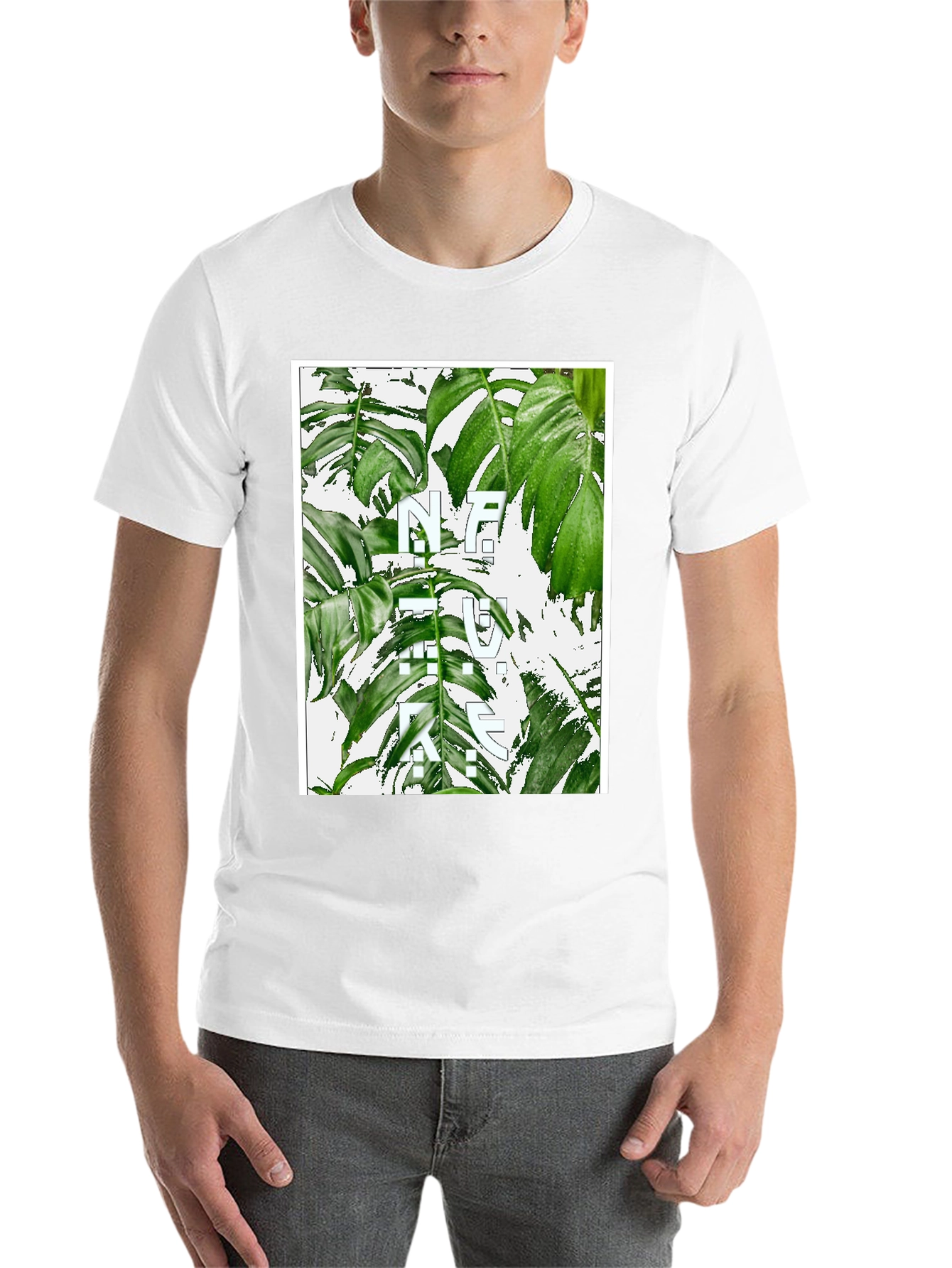 Black Nature Graphic T-Shirt - Modern Botanical Print view 14