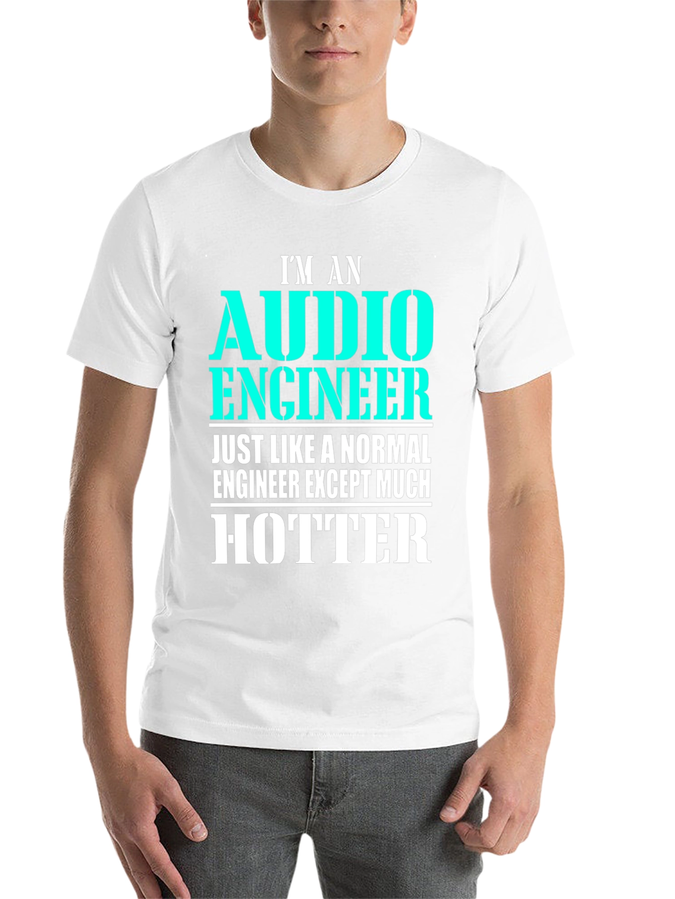 Black Audio Engineer T-Shirt - Much Hotter view 14
