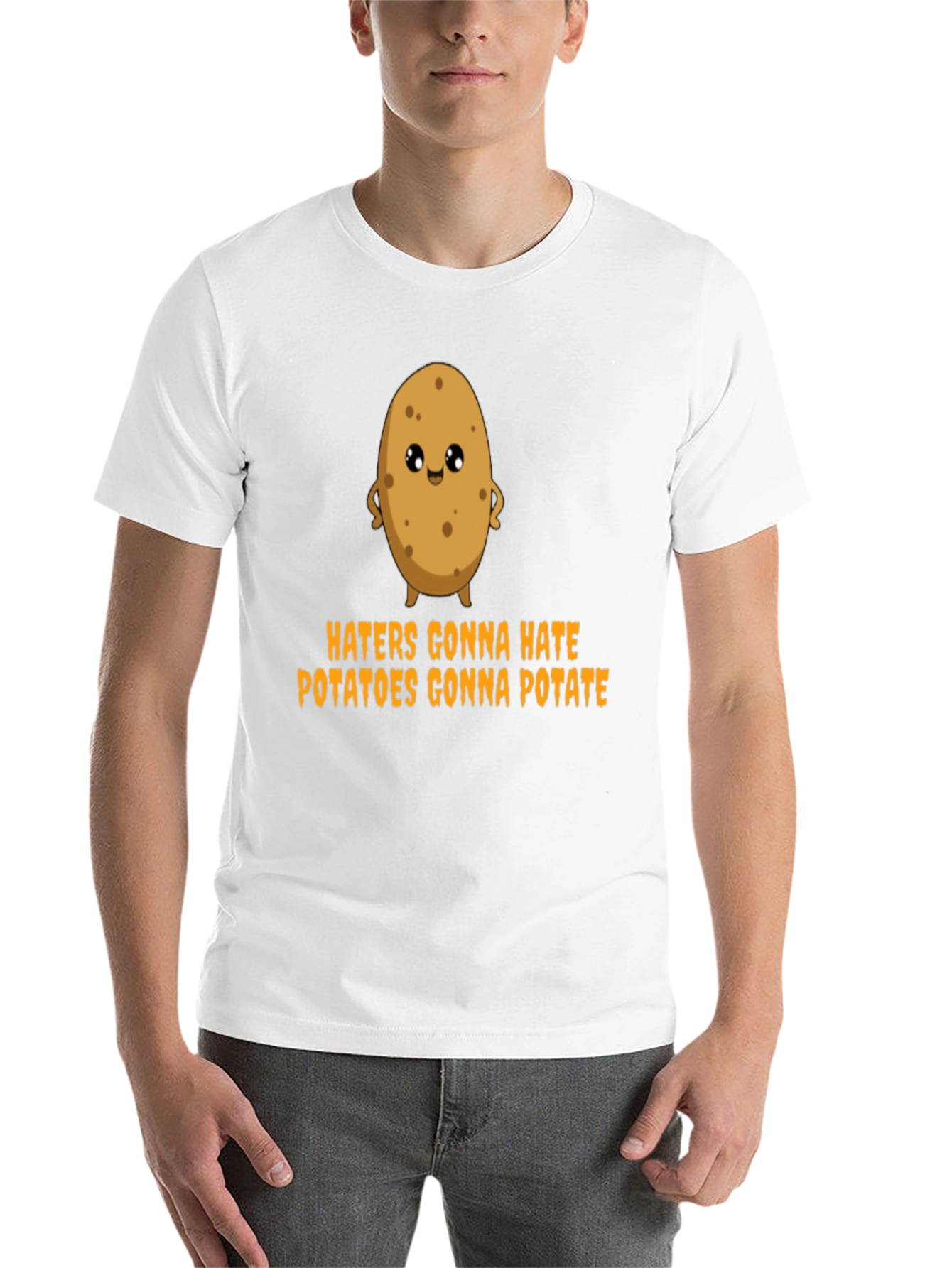 Black Haters Gonna Hate Potatoes Gonna Potate T-Shirt view 14