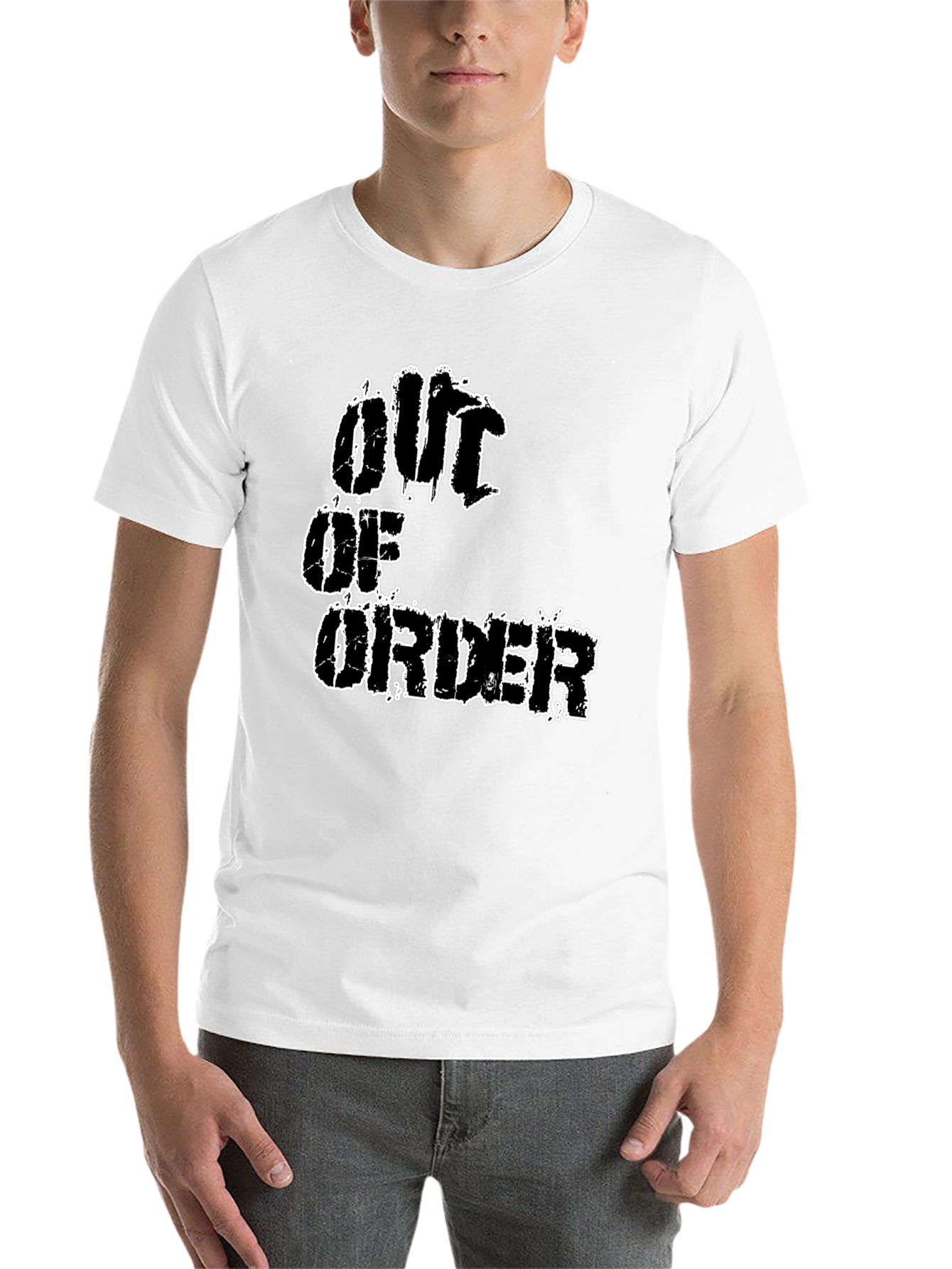 Black Out Of Order Graphic T-Shirt - Black view 14