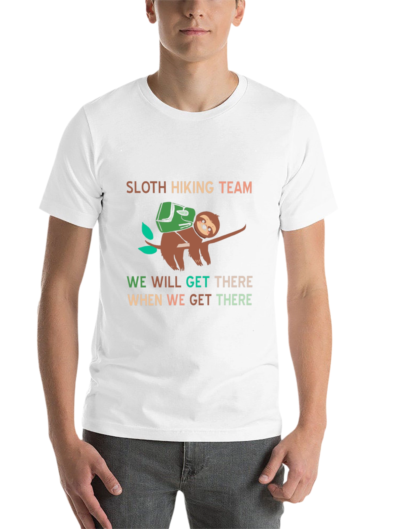 Black Sloth Hiking Team T-Shirt - Funny Adventure Tee view 14