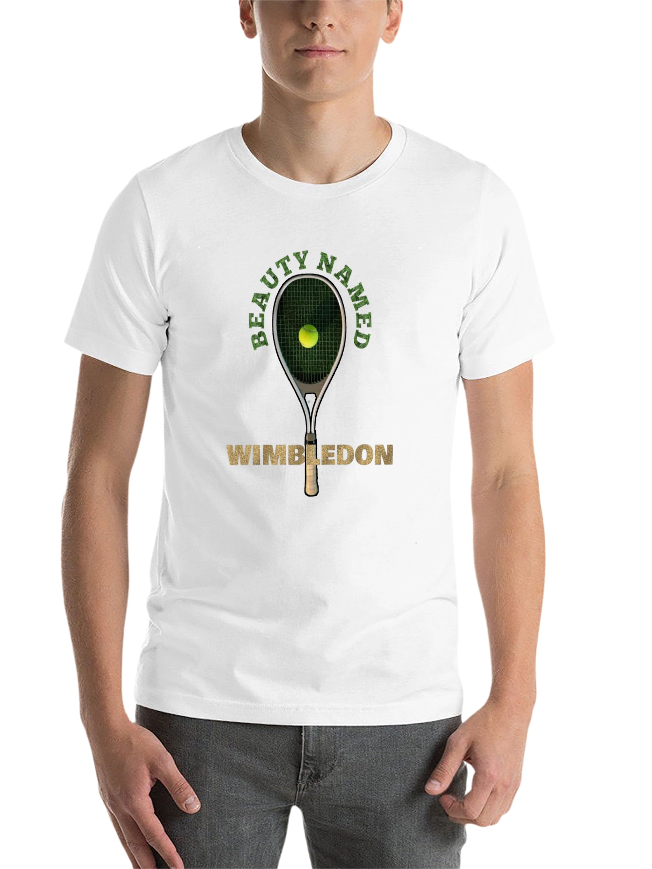 Black Wimbledon Beauty Named Tennis T-Shirt view 14