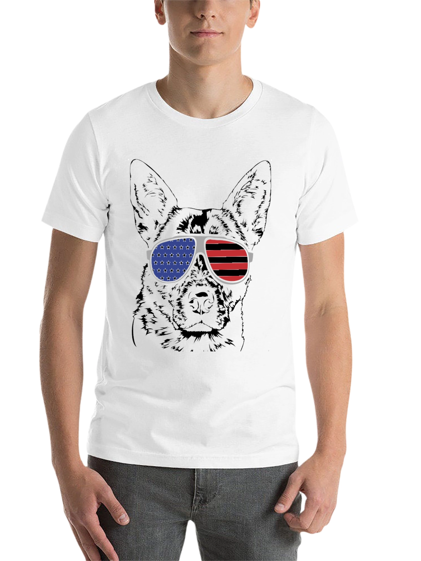 Patriotic Dog Graphic Tee - 14