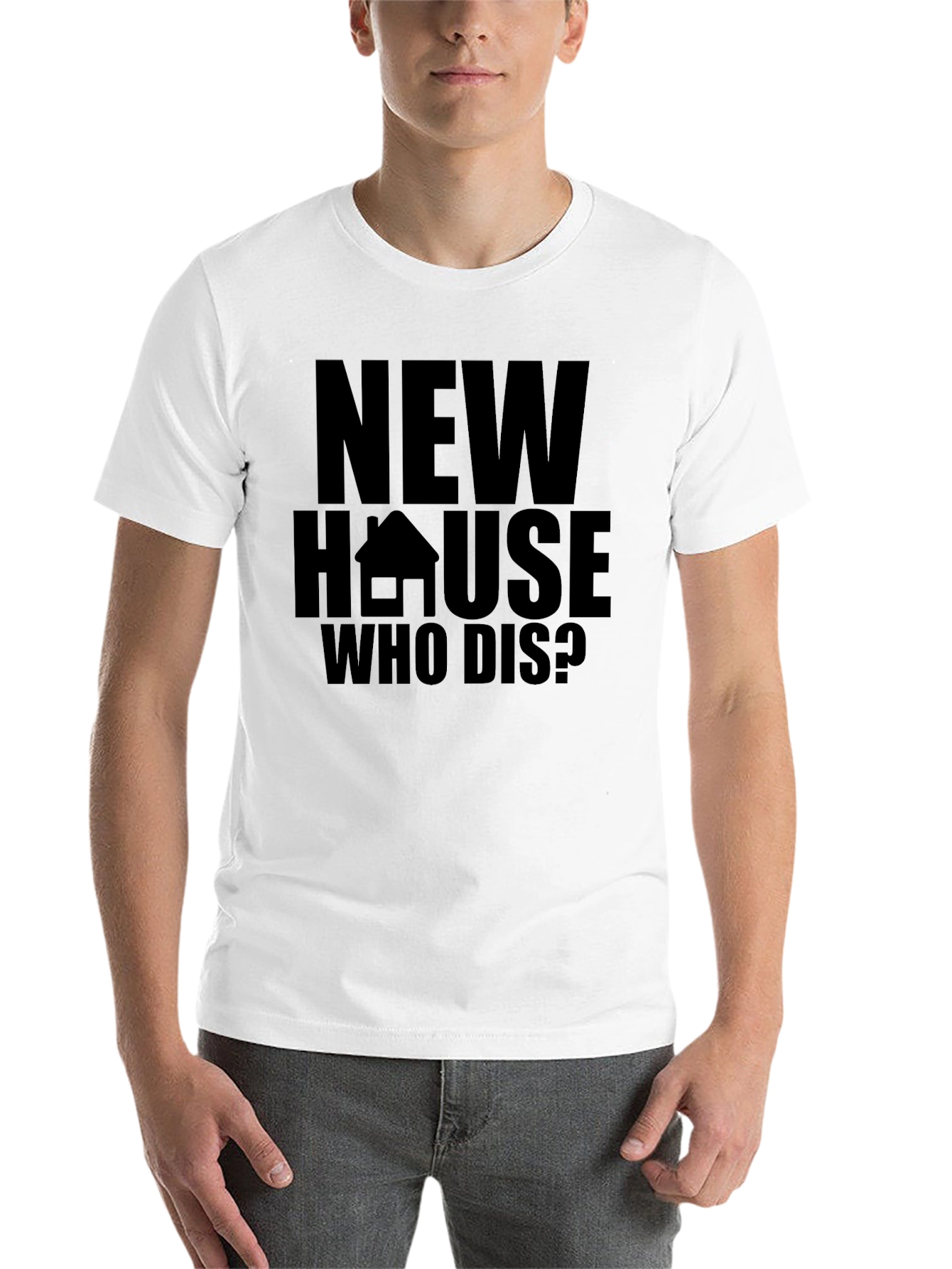 Black New House Who Dis? Graphic Tee view 14
