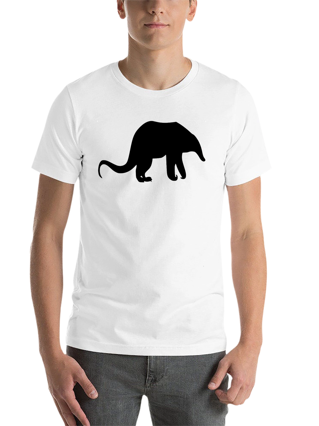 Black Silhouette Anteater Black T-Shirt view 14