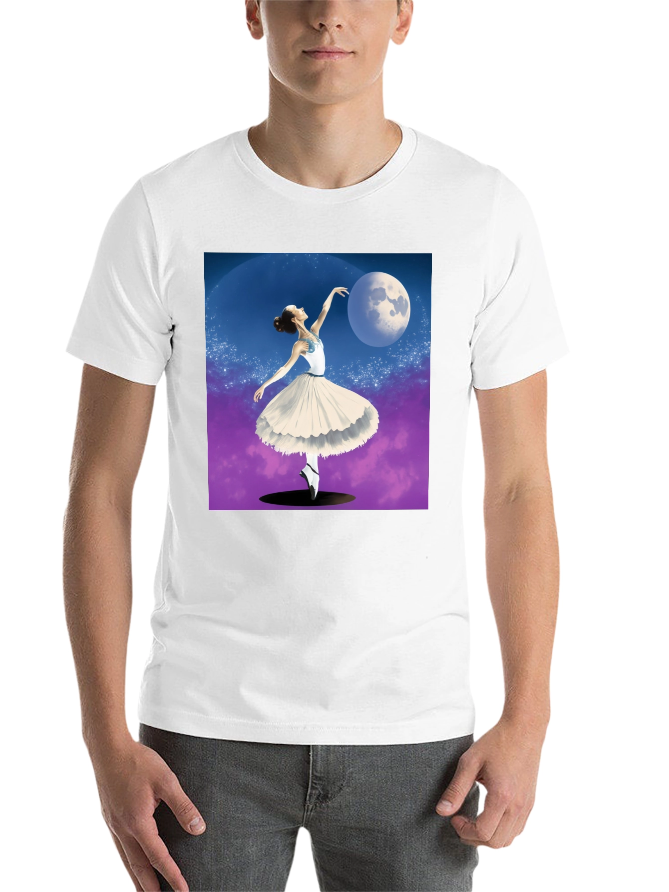 Black Ballerina Moon Dance Graphic Tee - Black view 14