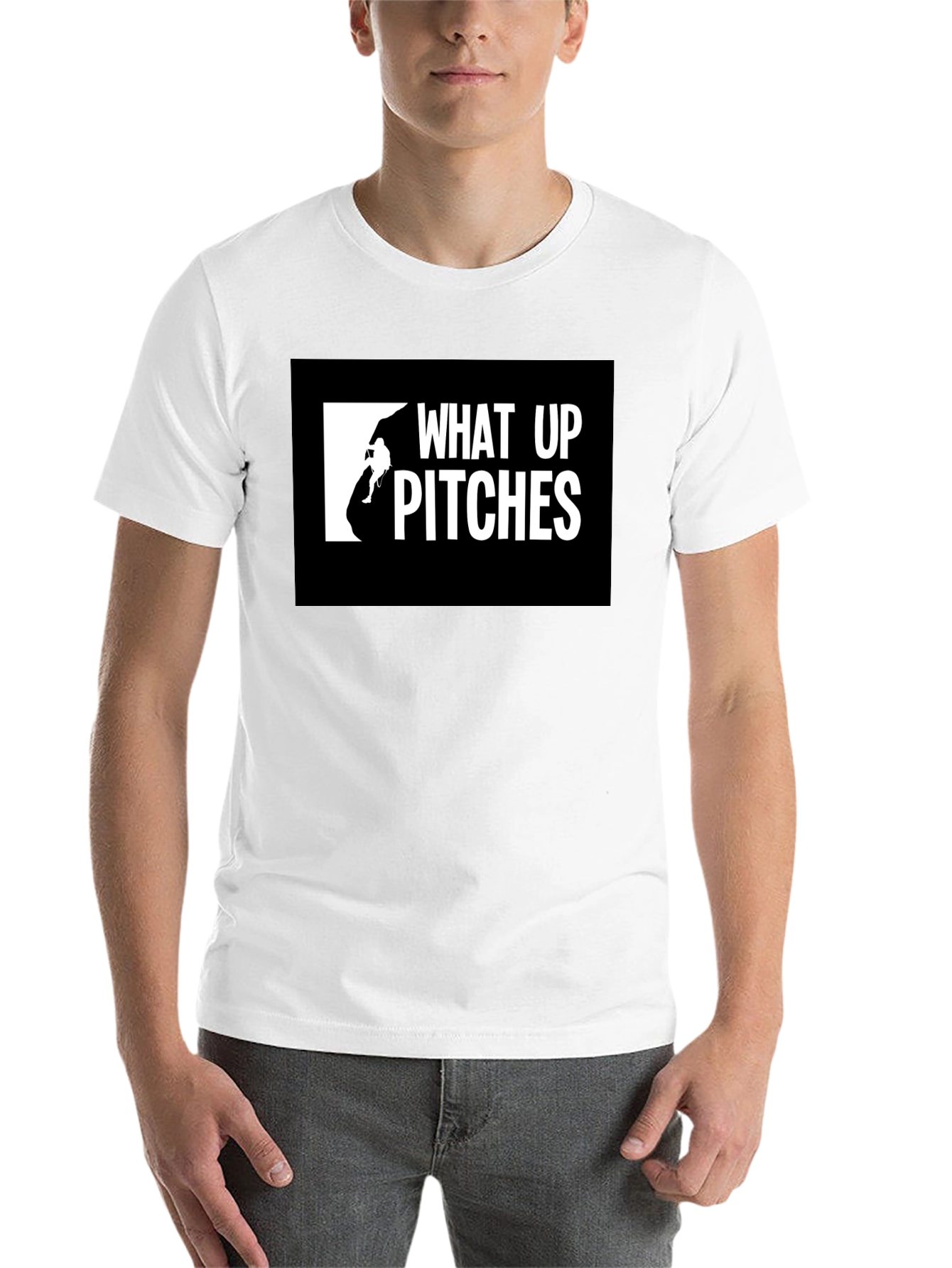 Black What Up Pitches Black Graphic Tee view 14