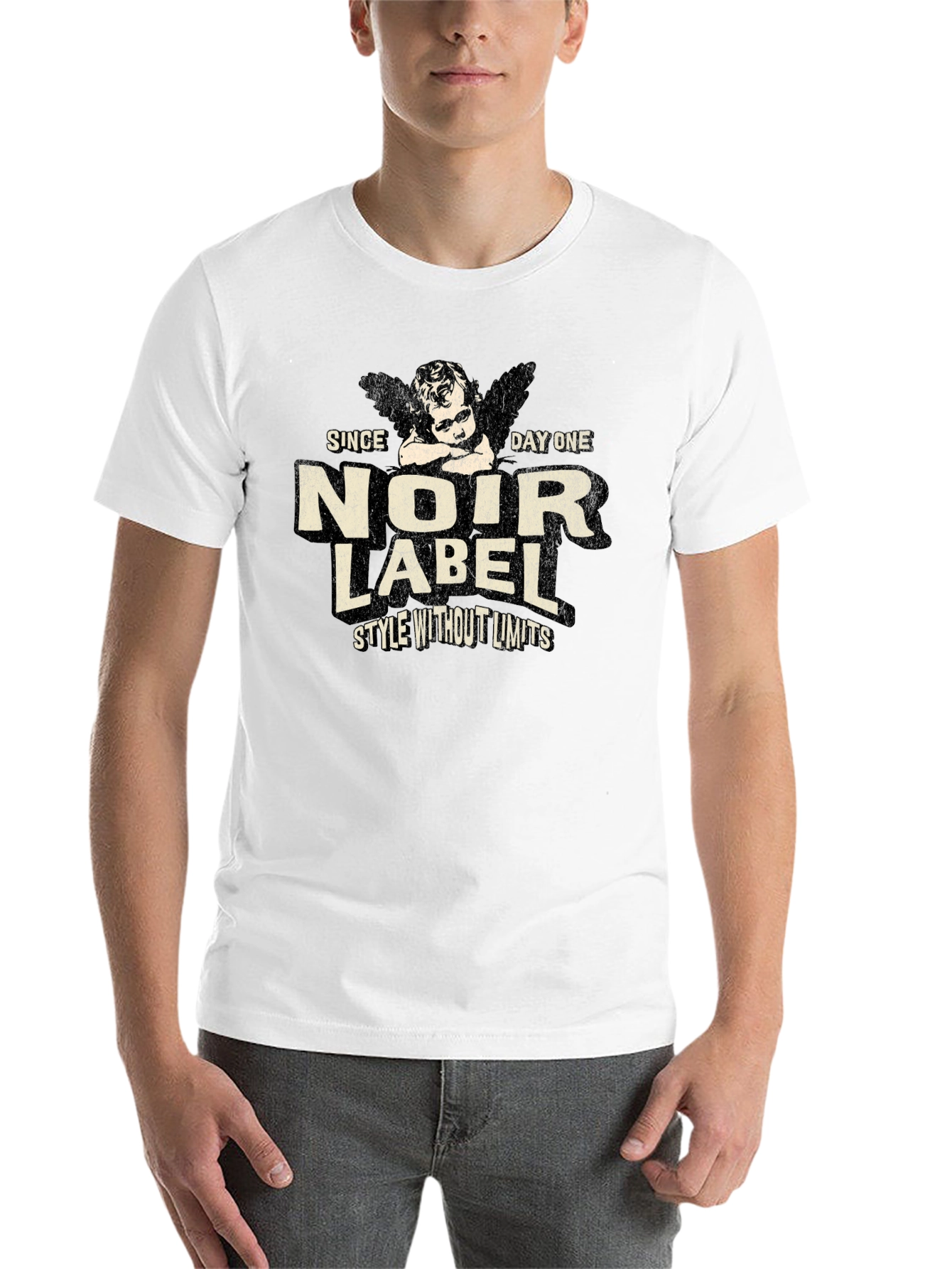 Black Noir Label Graphic Print T-Shirt view 14