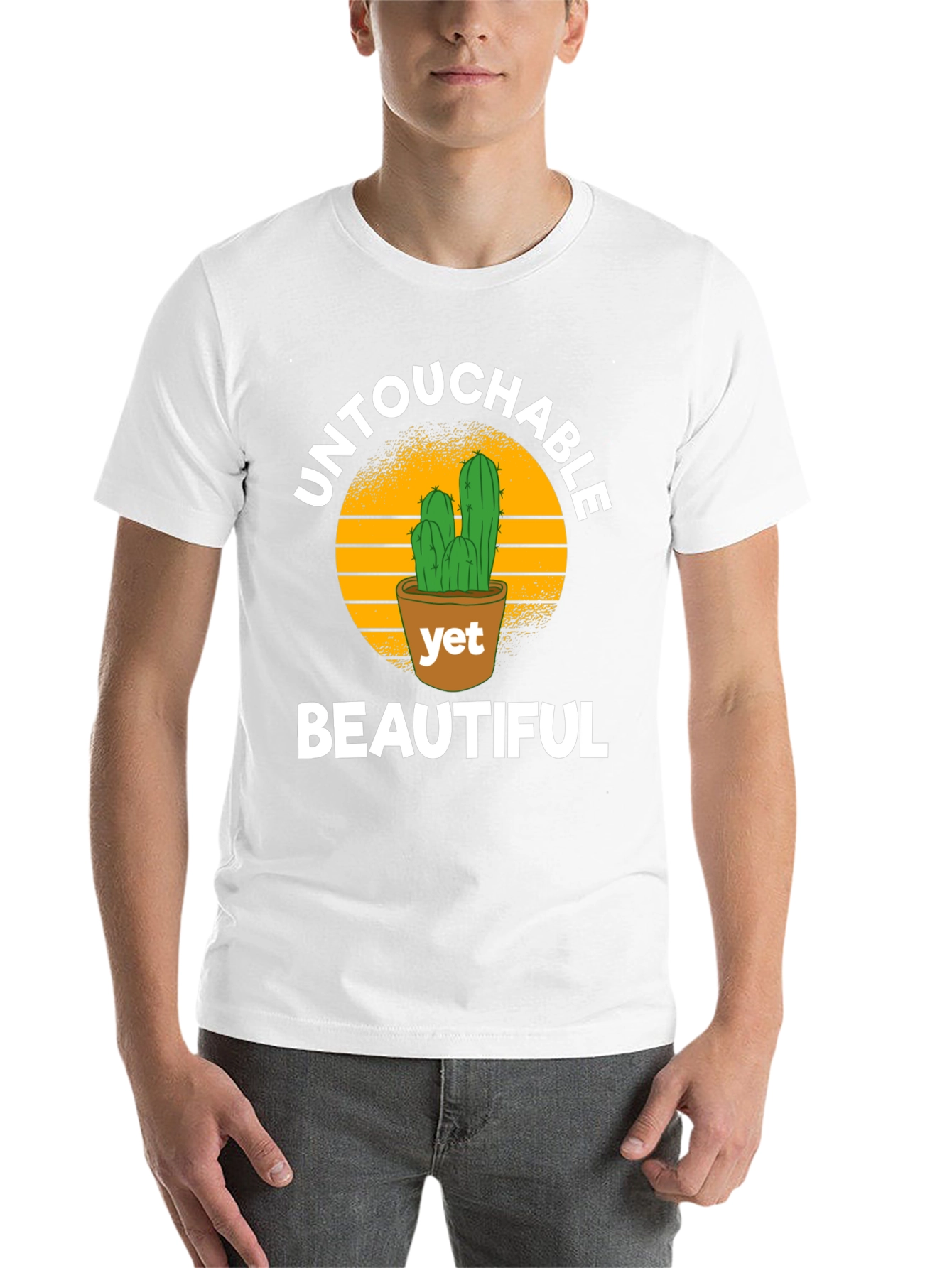 Black Untouchable Yet Beautiful Cactus T-Shirt view 14