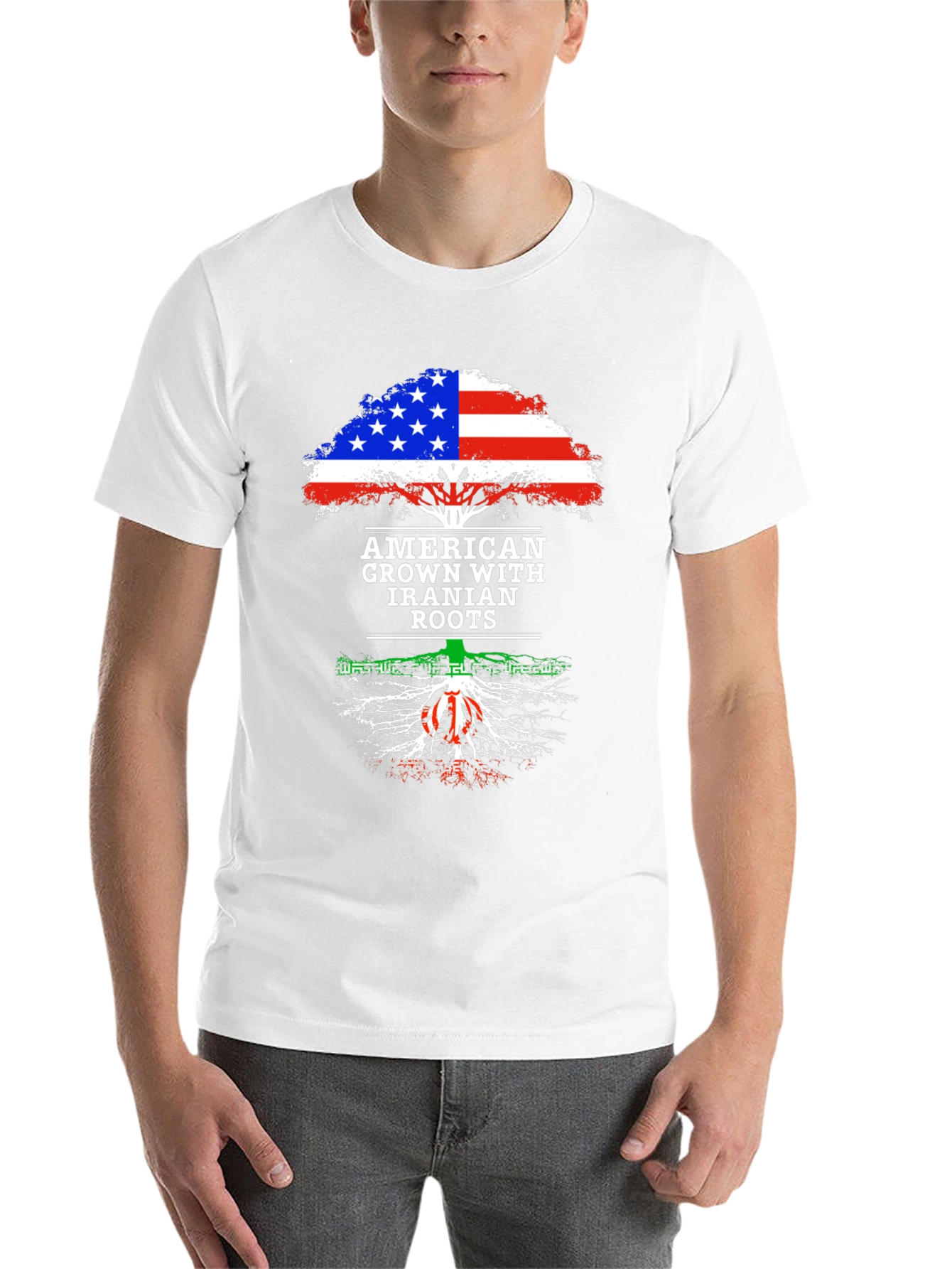 Black American Grown Iranian Roots T-Shirt view 14