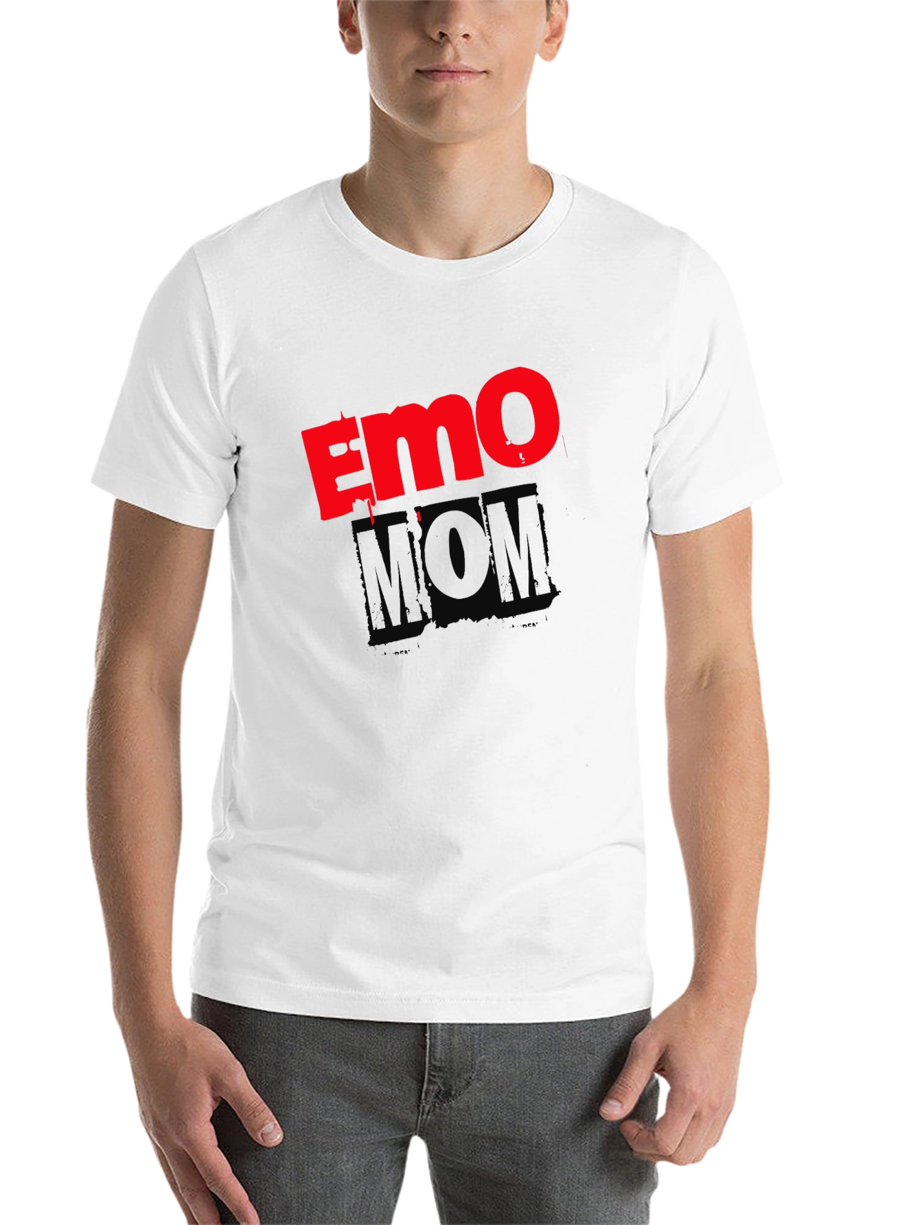 Black Emo Mom Black Graphic T-Shirt view 14