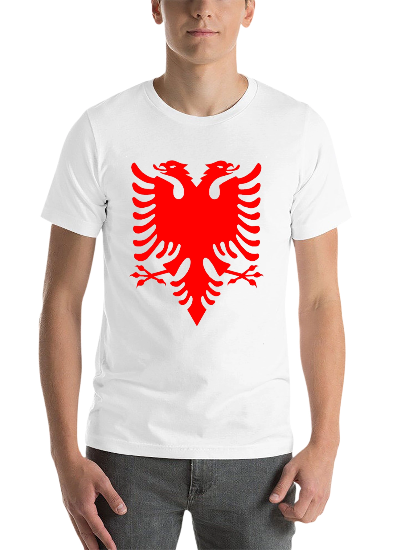Albanian Eagle Graphic Tee - Black - 14