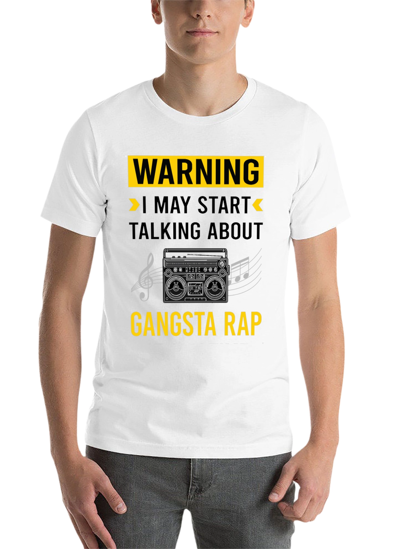 Black Warning May Start Talking Gangsta Rap T-Shirt view 14