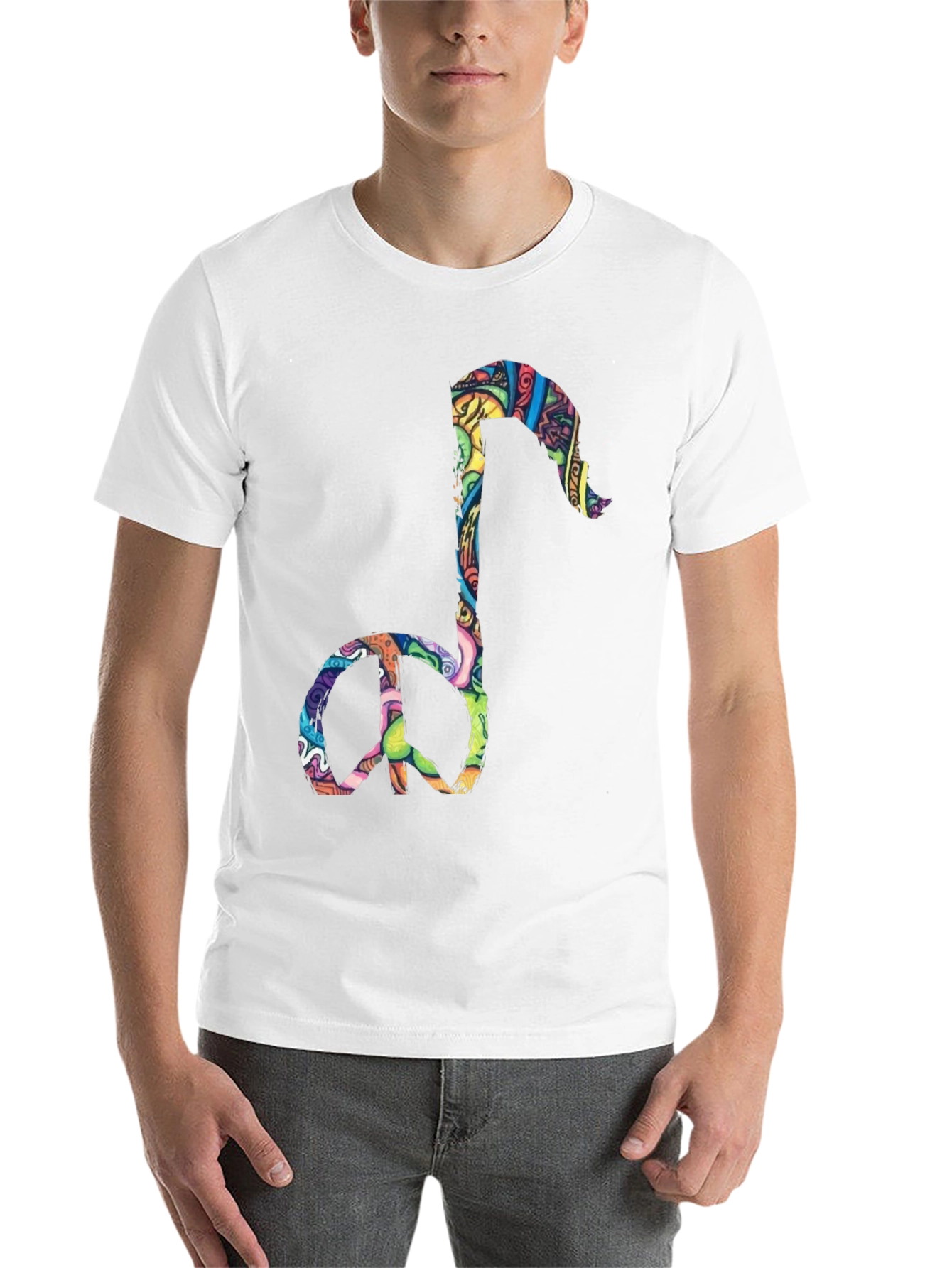 Black Peace Note Graphic Tee - Black view 14