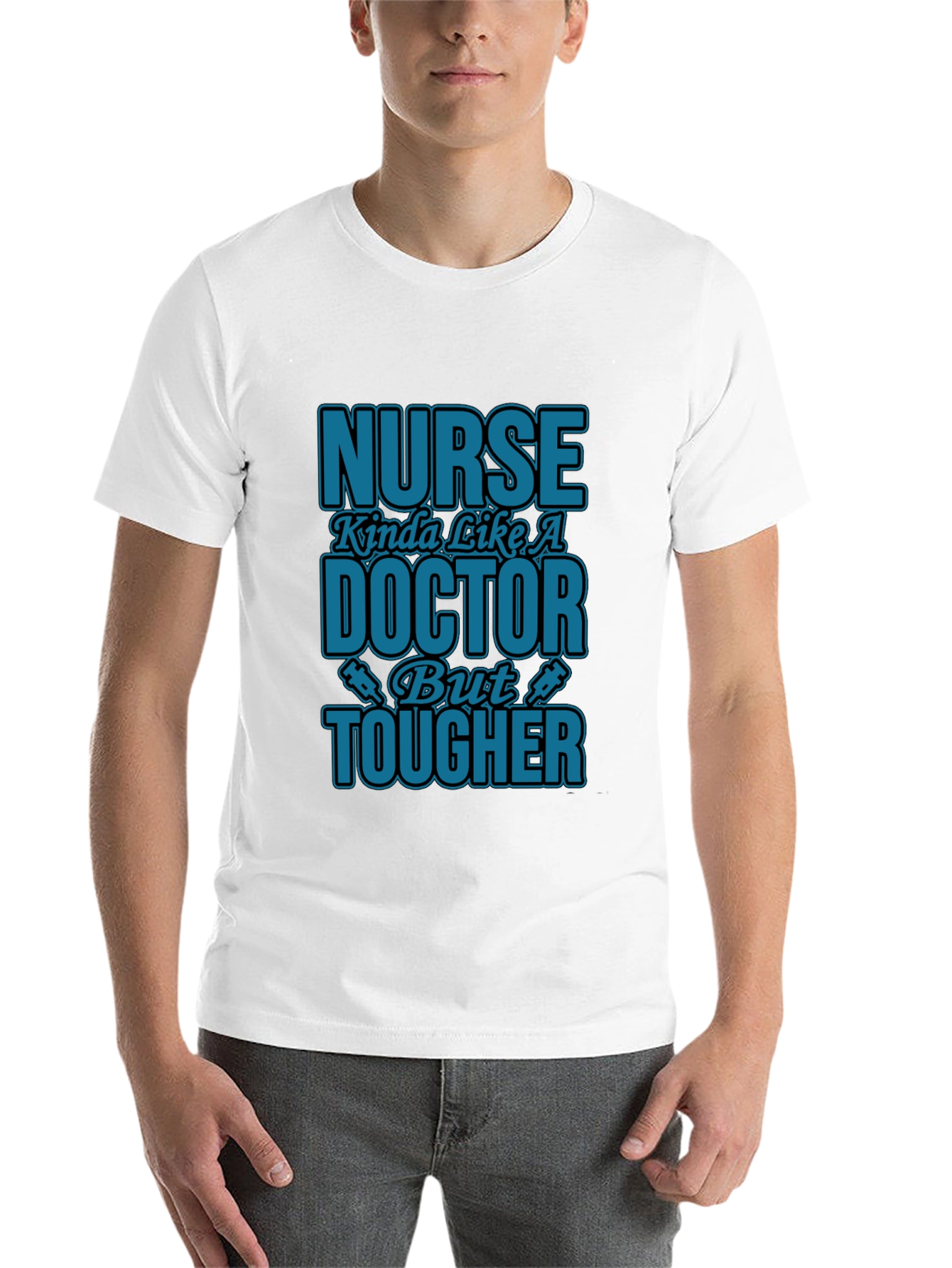 Black Nurse Tougher Than Doctor Novelty Graphic T-Shirt view 14