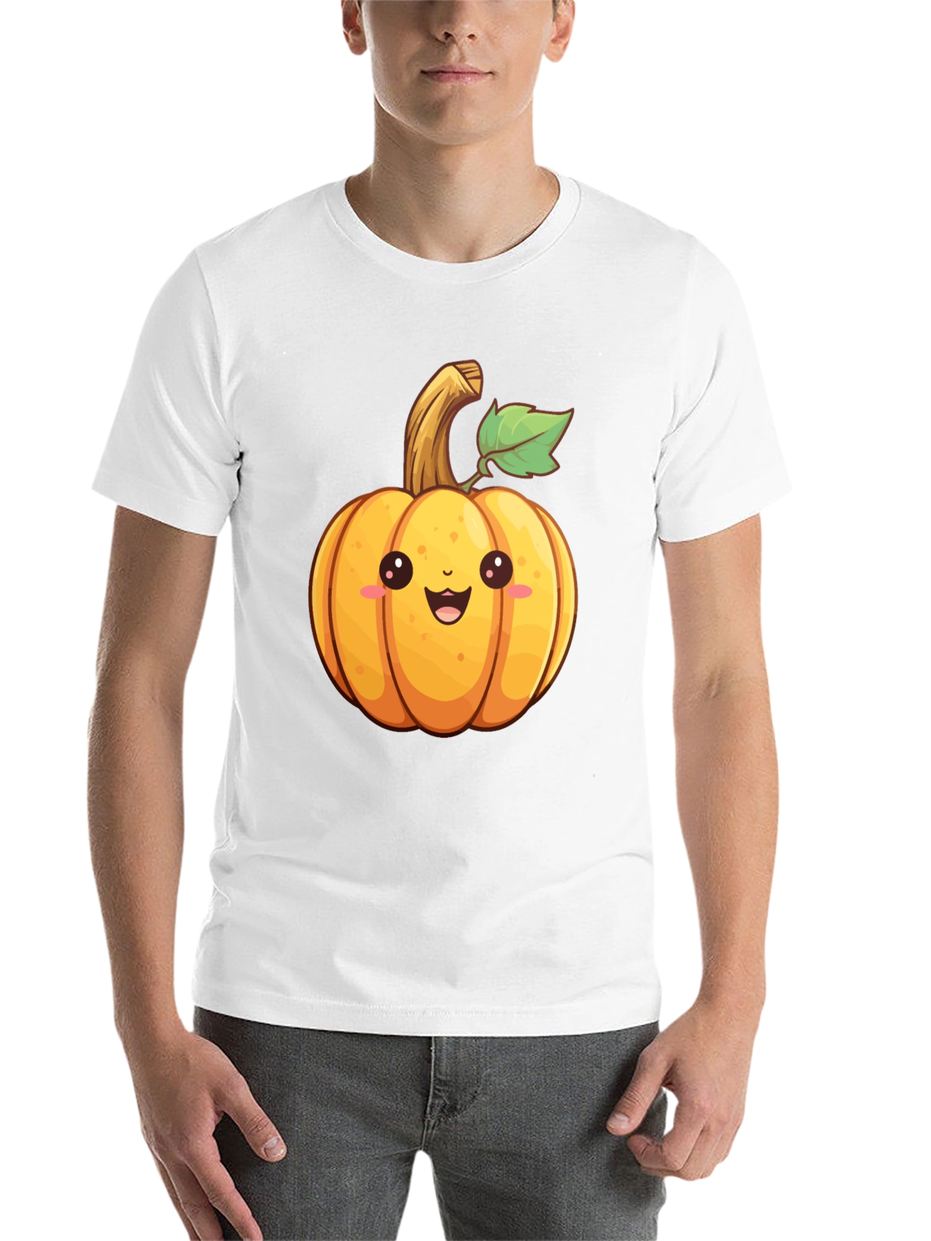 Black Cute Cartoon Pumpkin Graphic T-Shirt view 14